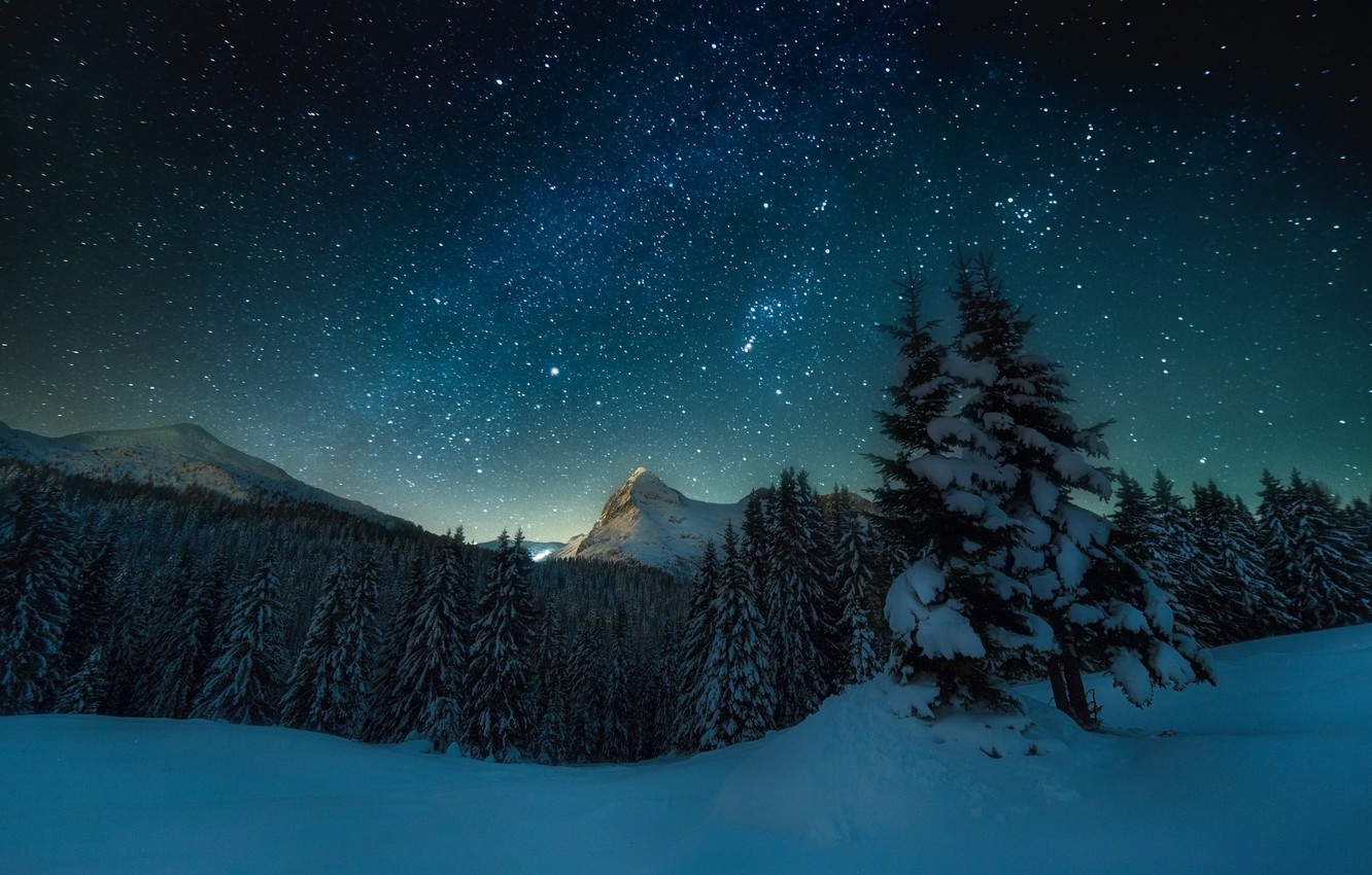 Starry Mountain Night Wallpapers