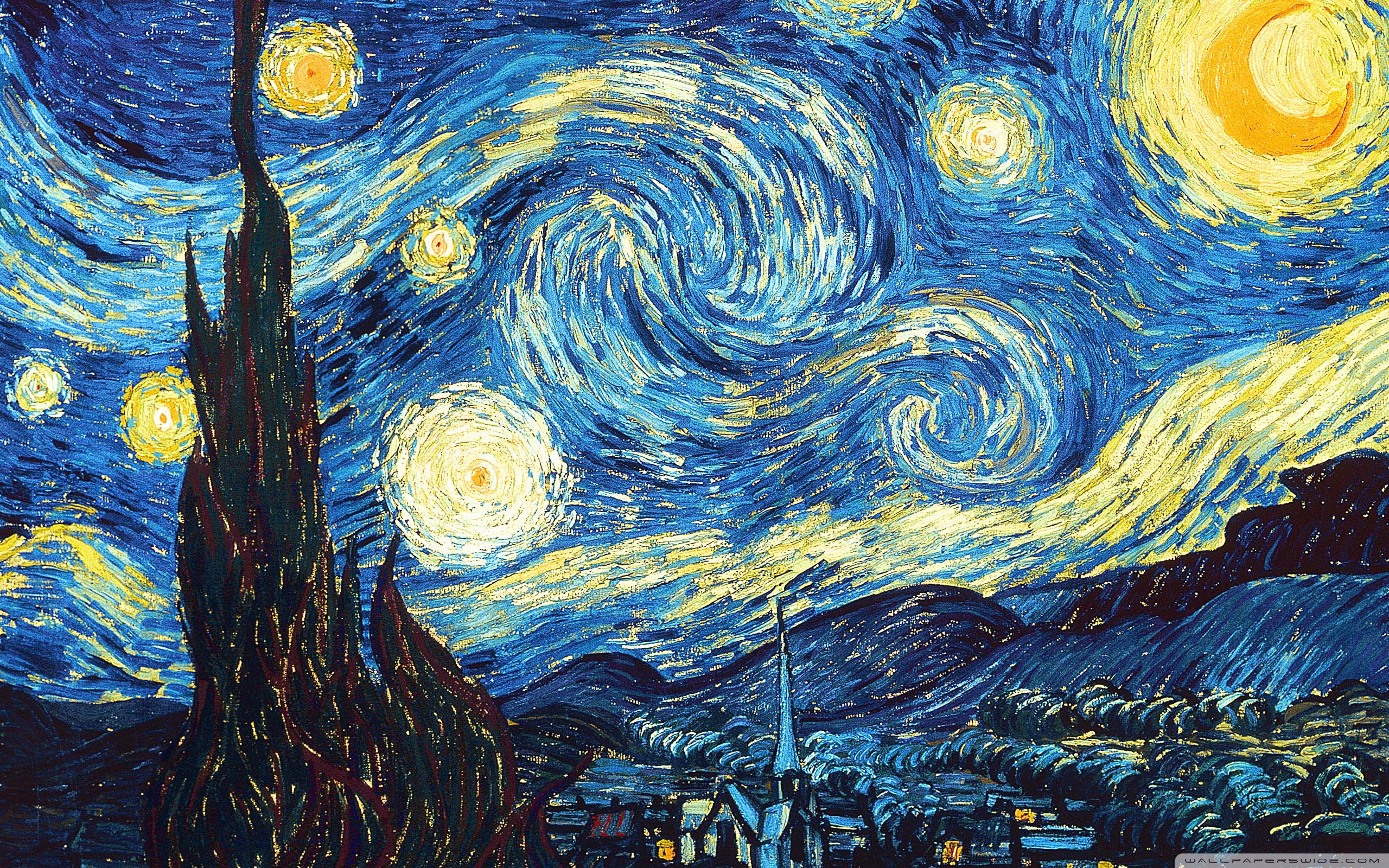 Starry Night Landscape Wallpapers