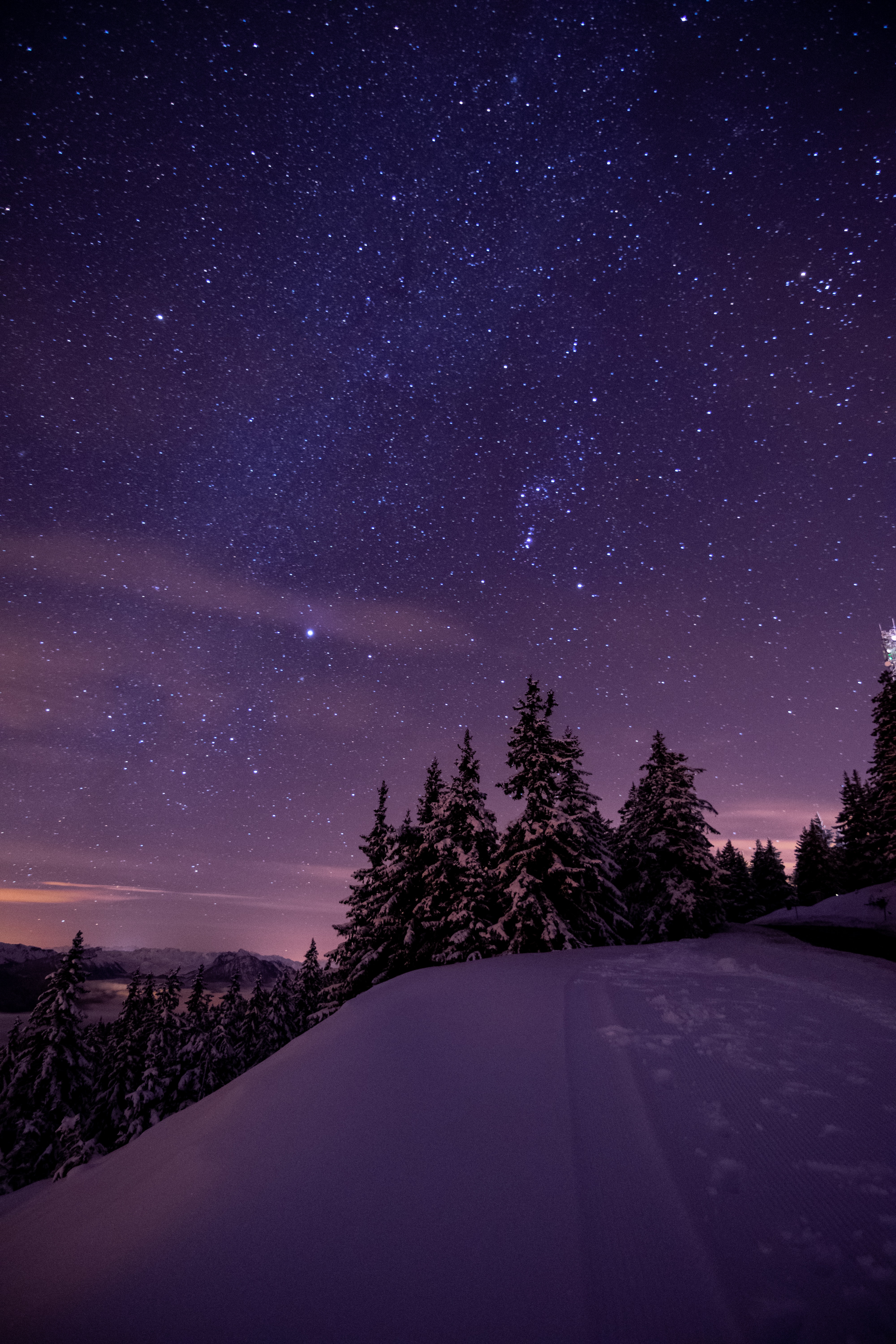 Starry Star Sky And Mountain Wallpapers