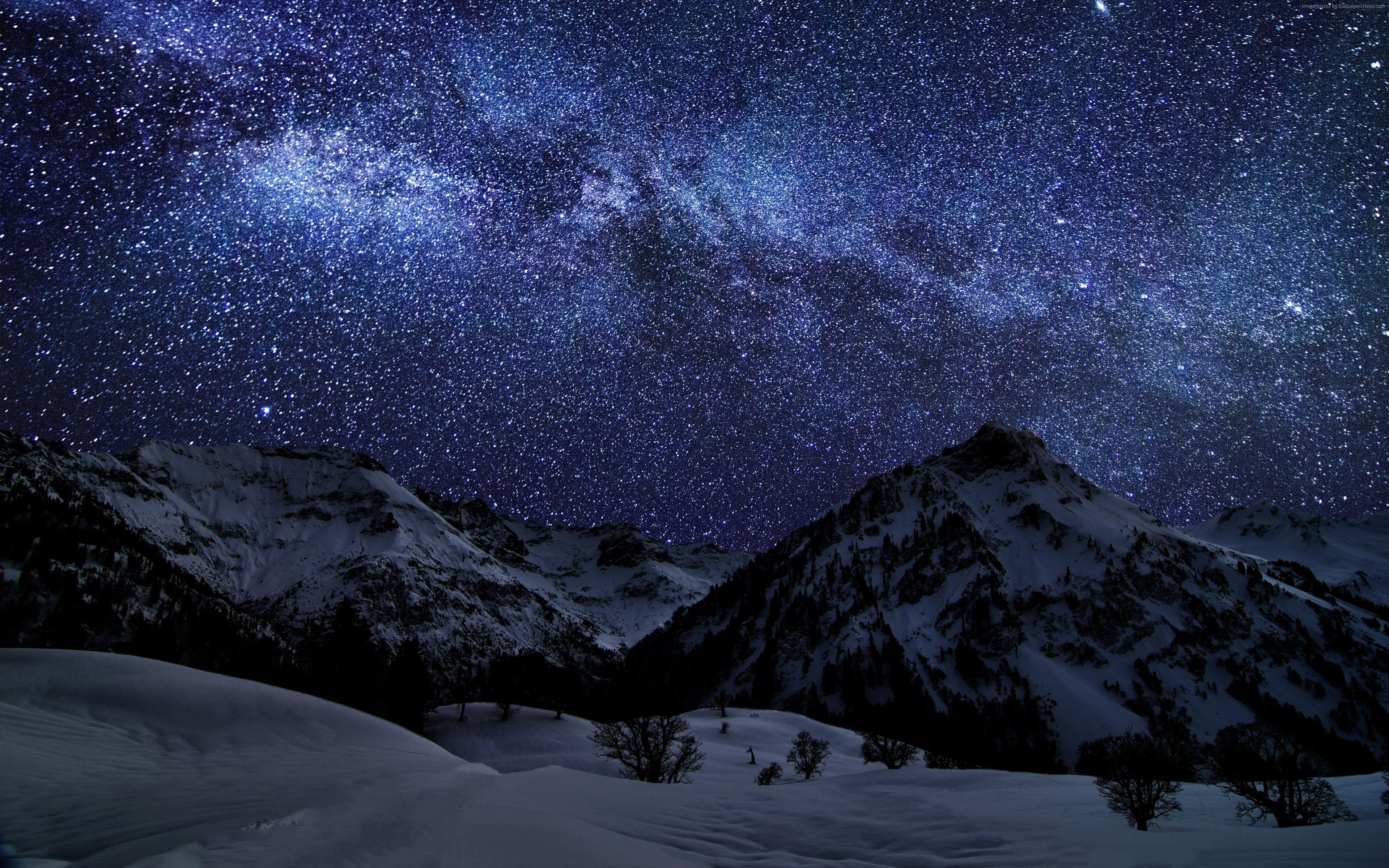 Starry Winter Night Wallpapers