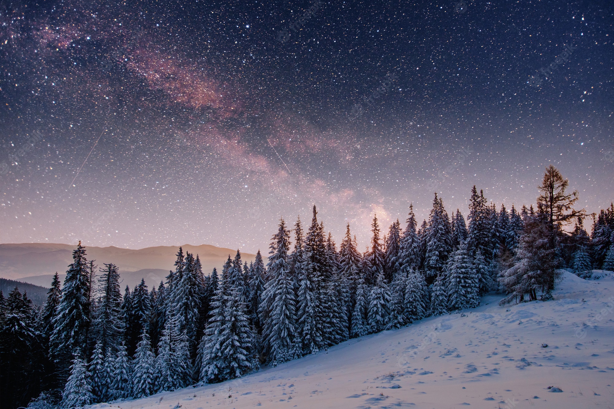 Starry Winter Night Wallpapers