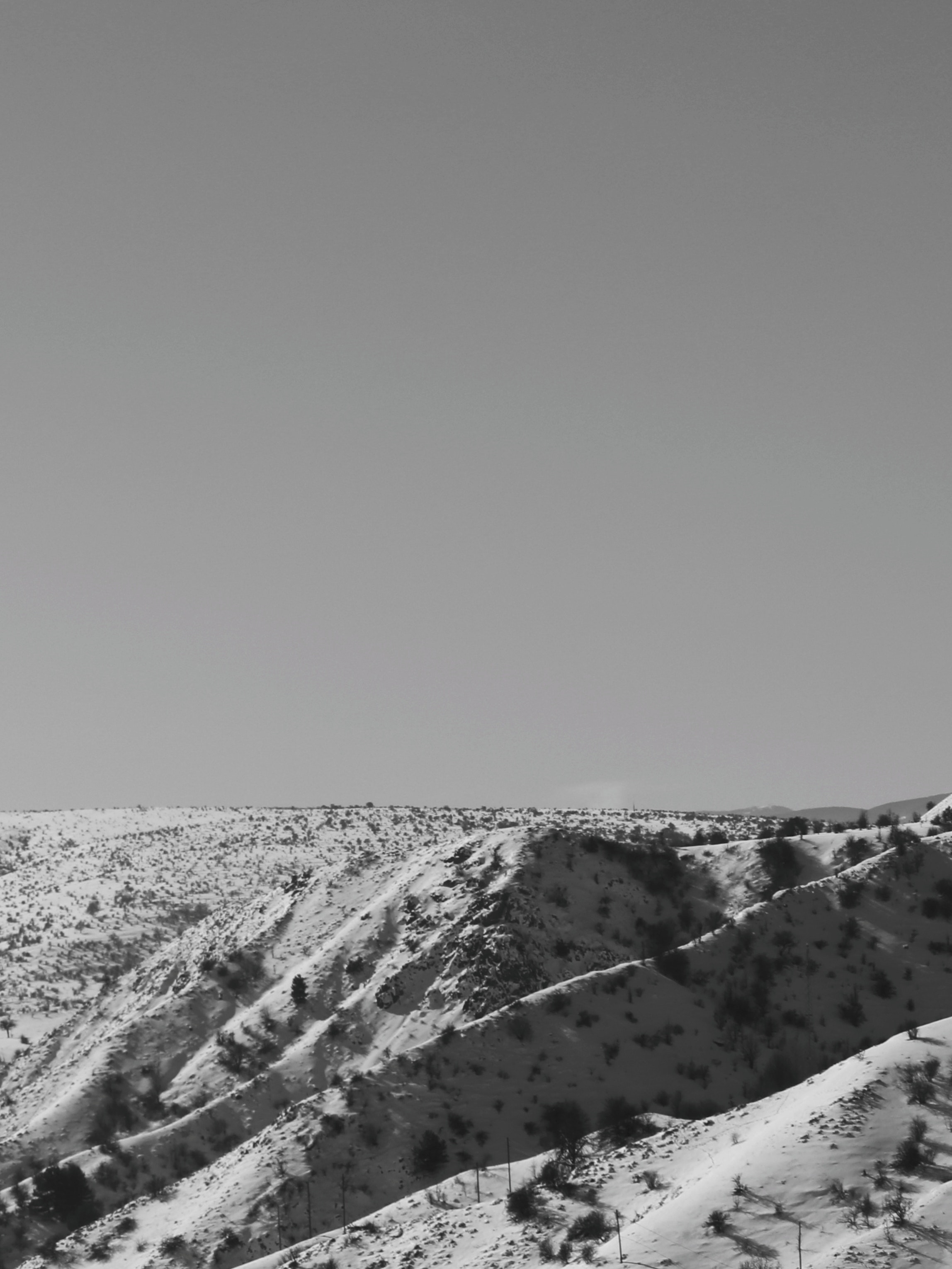 Stone Mountains Snow In Monochrome Wallpapers