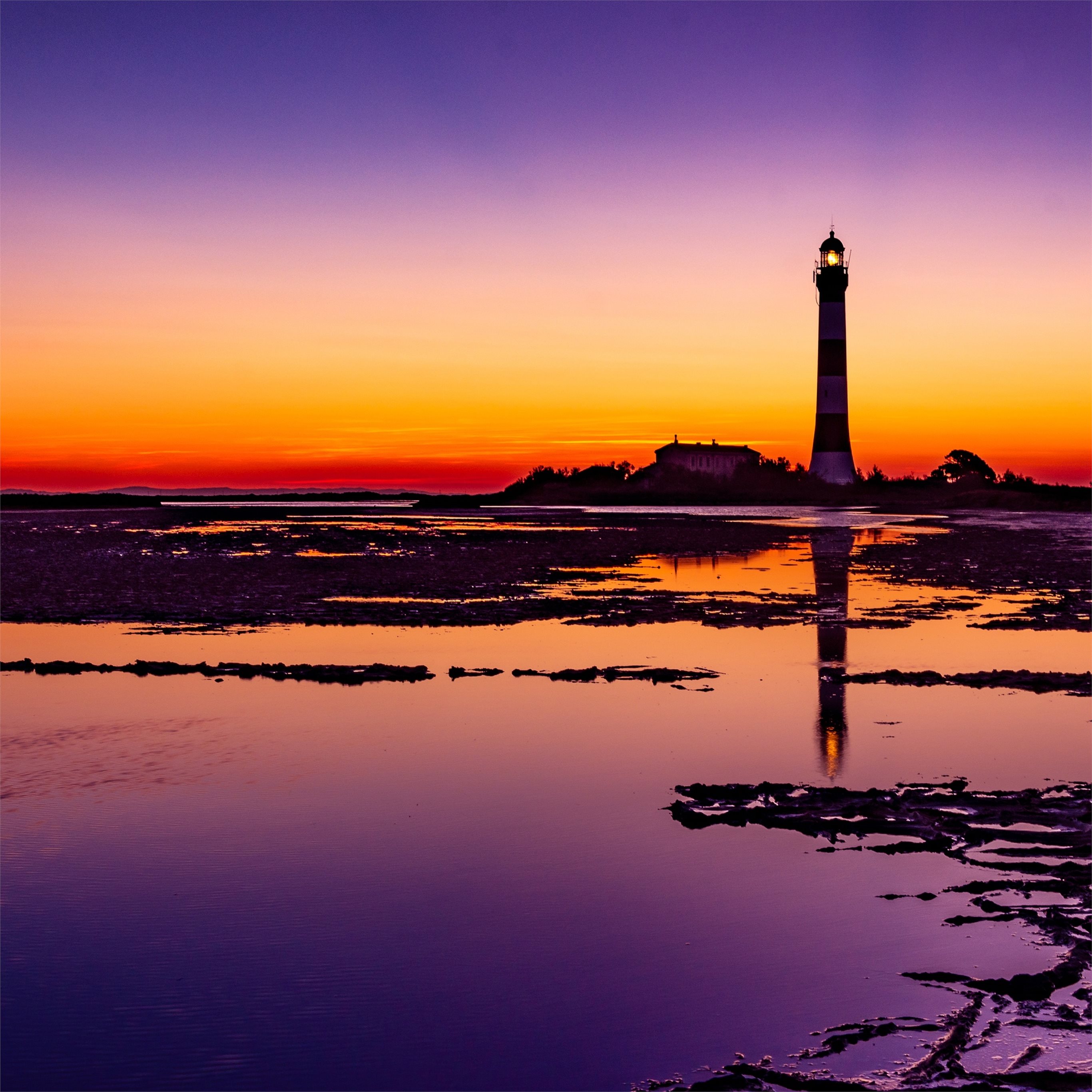 Sunrise At Lighthouse Wallpapers