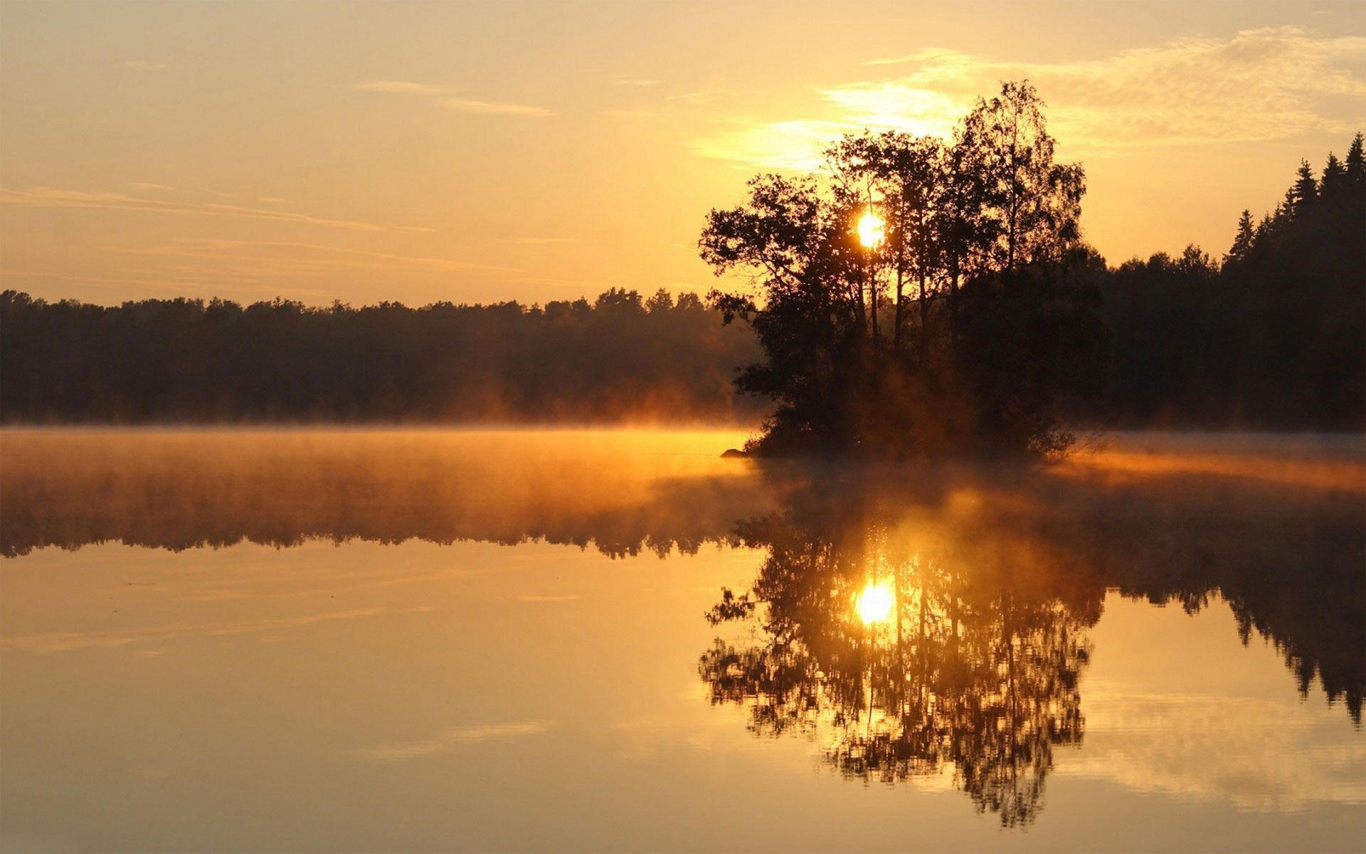 Sunrise Reflection On Lake Wallpapers