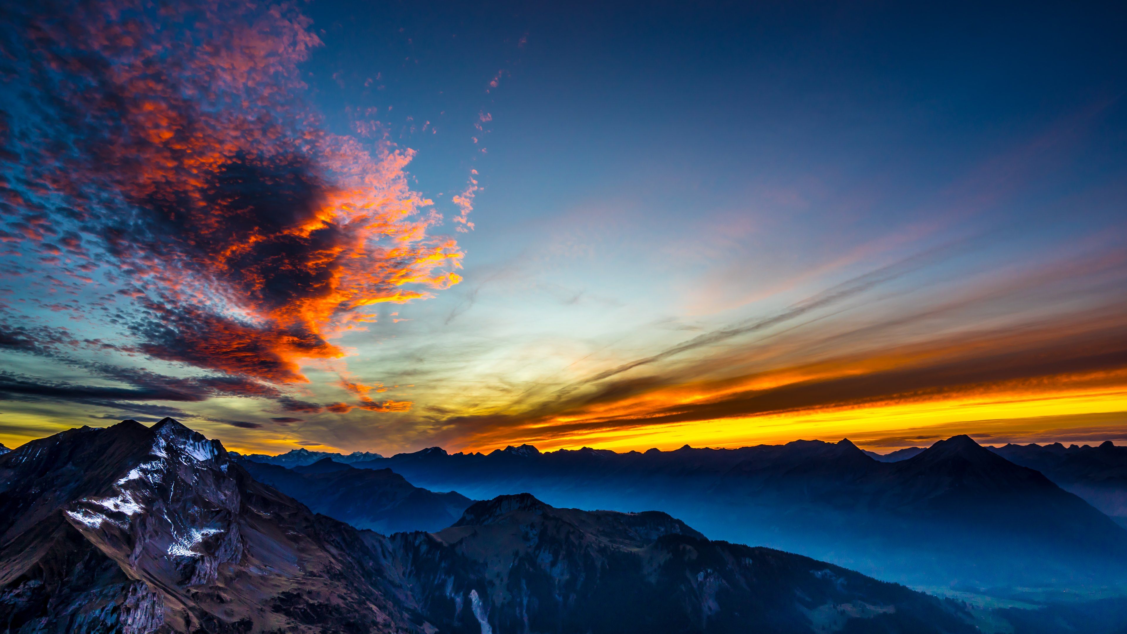 Sunset 4K Mountain Photography 2021 Wallpapers