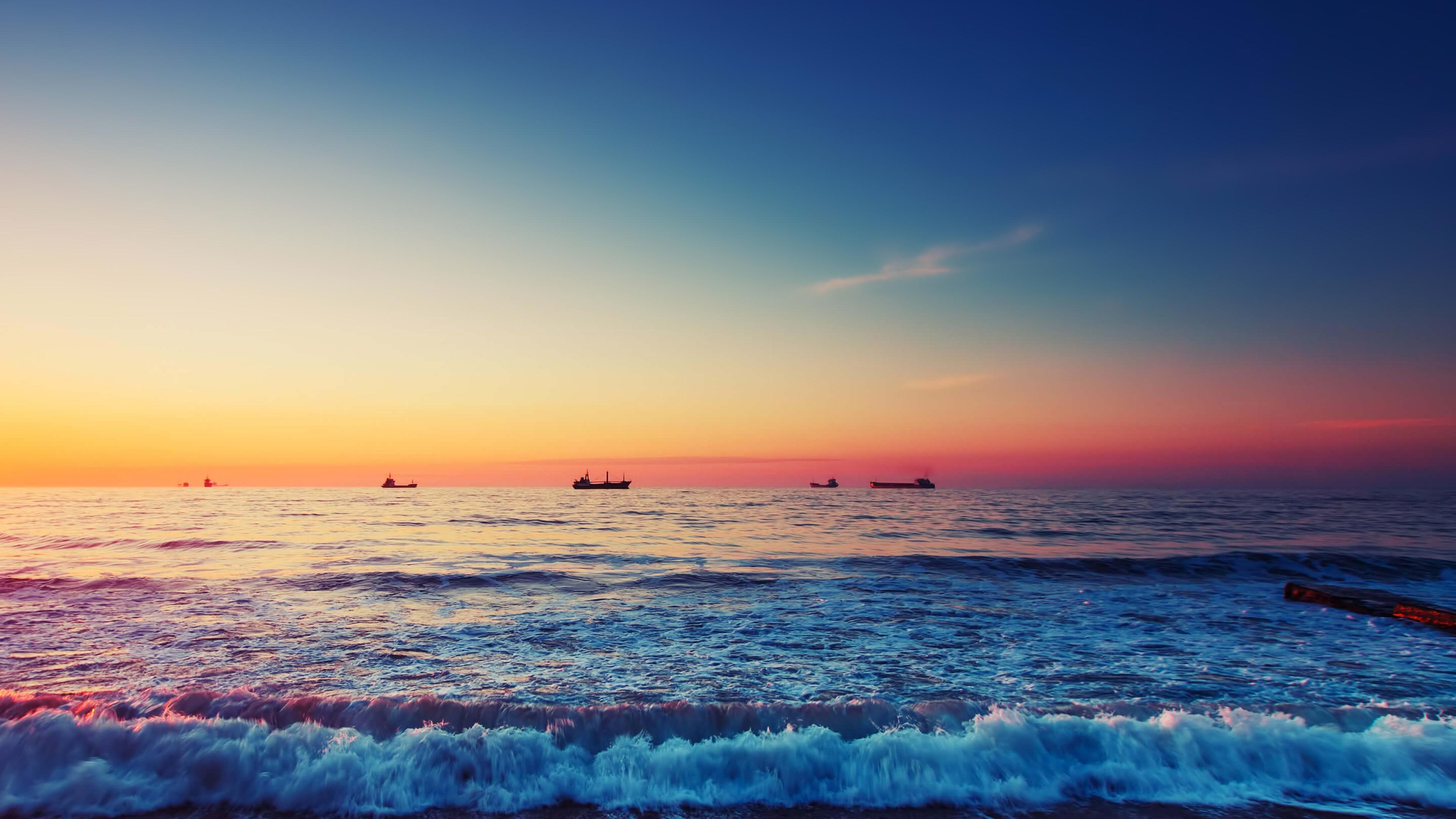 Sunset At Seascape Wallpapers
