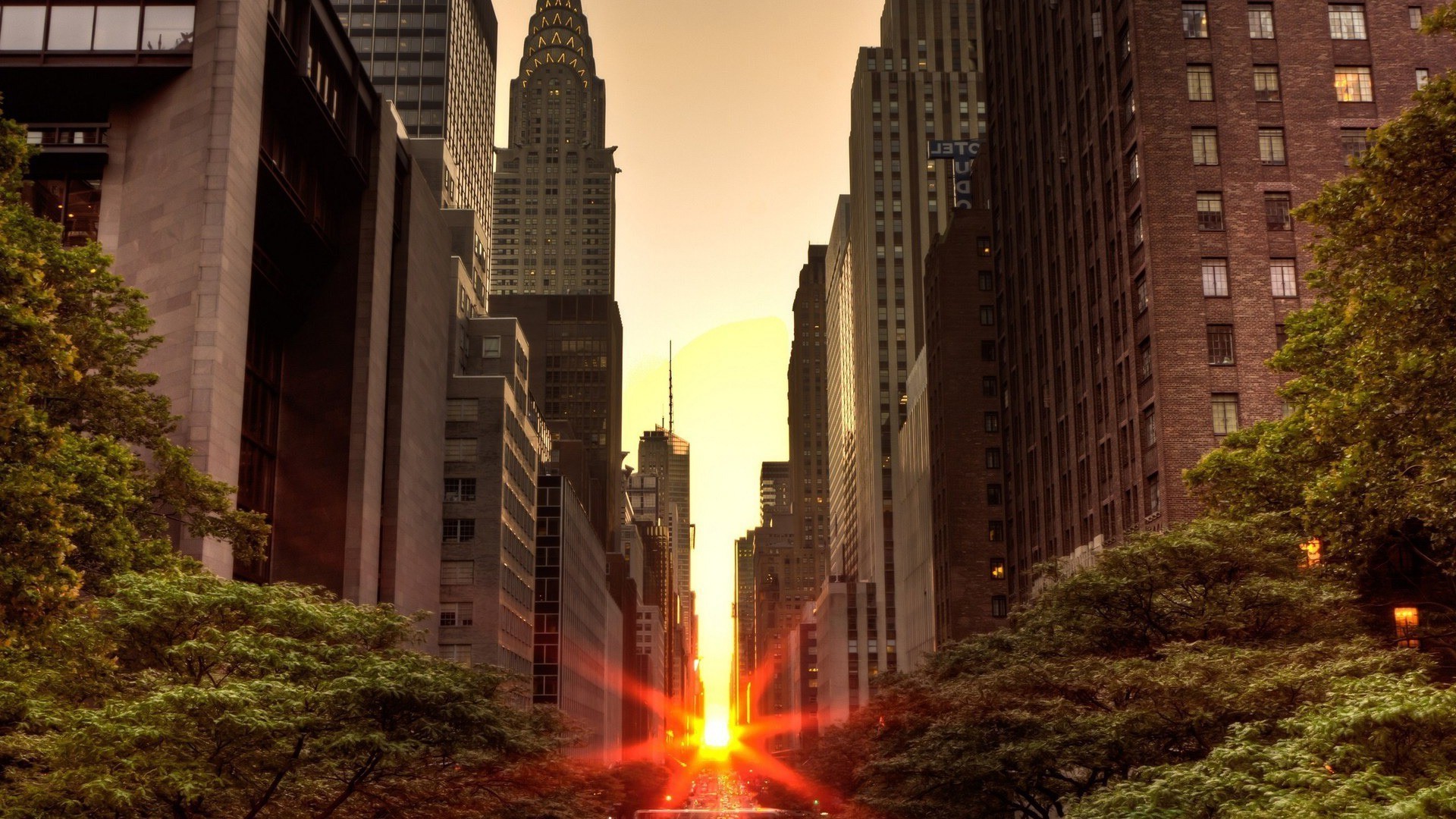 Sunset In Manhattan Wallpapers