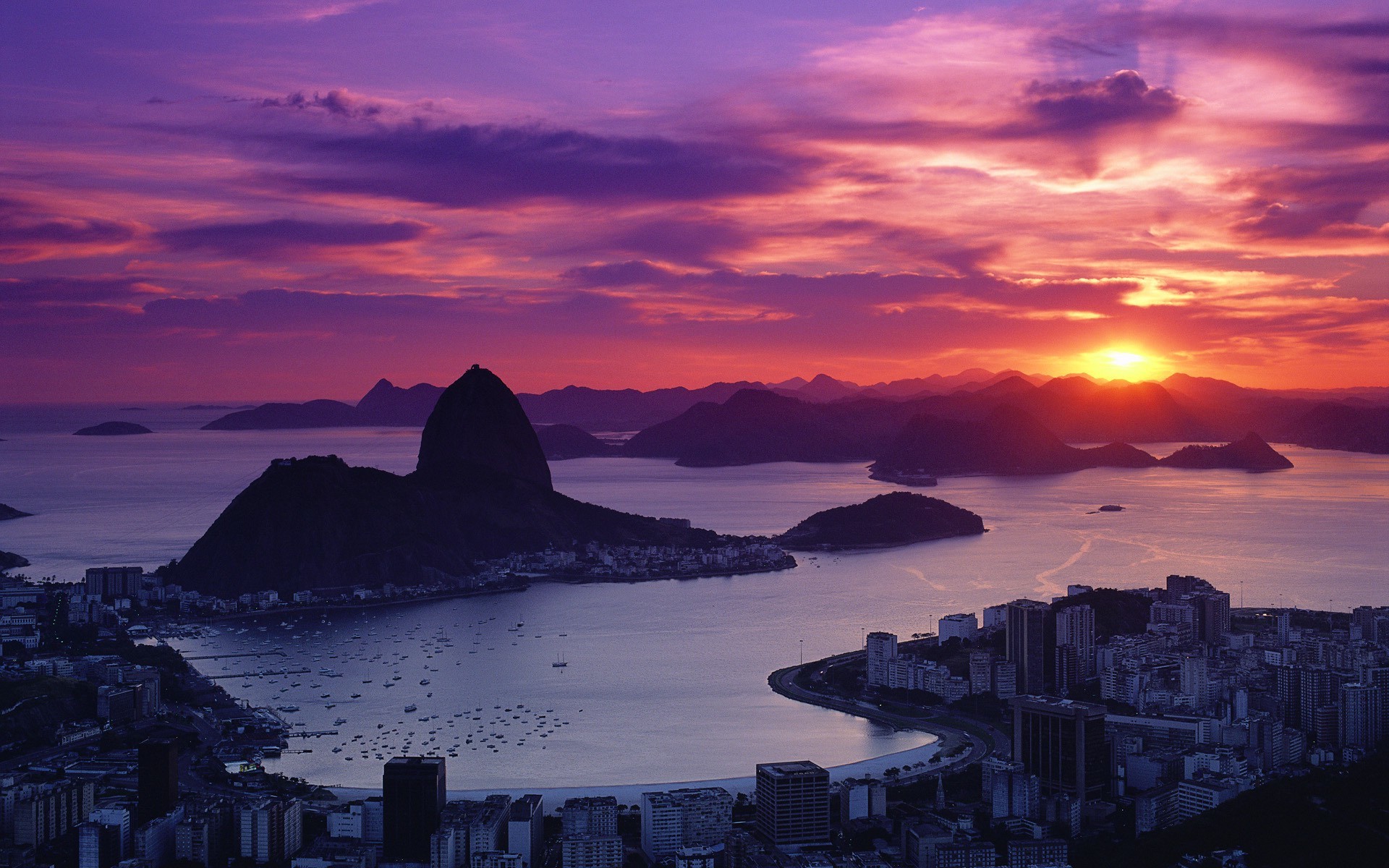 Sunset In Rio De Janeiro 5K Wallpapers