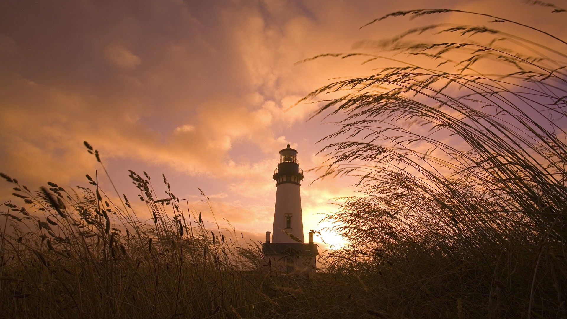 Sunset Near Lighthouse Wallpapers