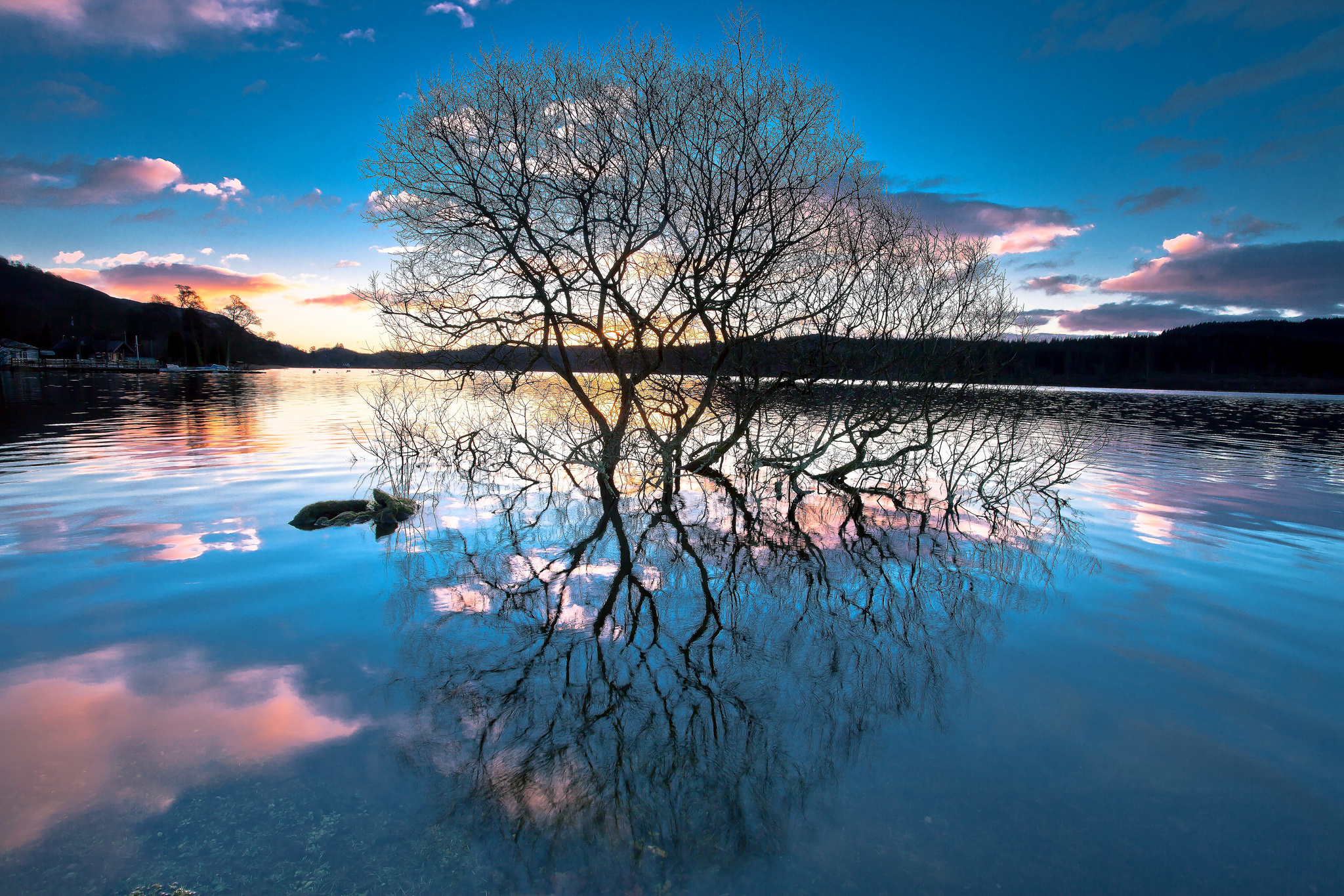 Sunset Reflection In Lake Wallpapers