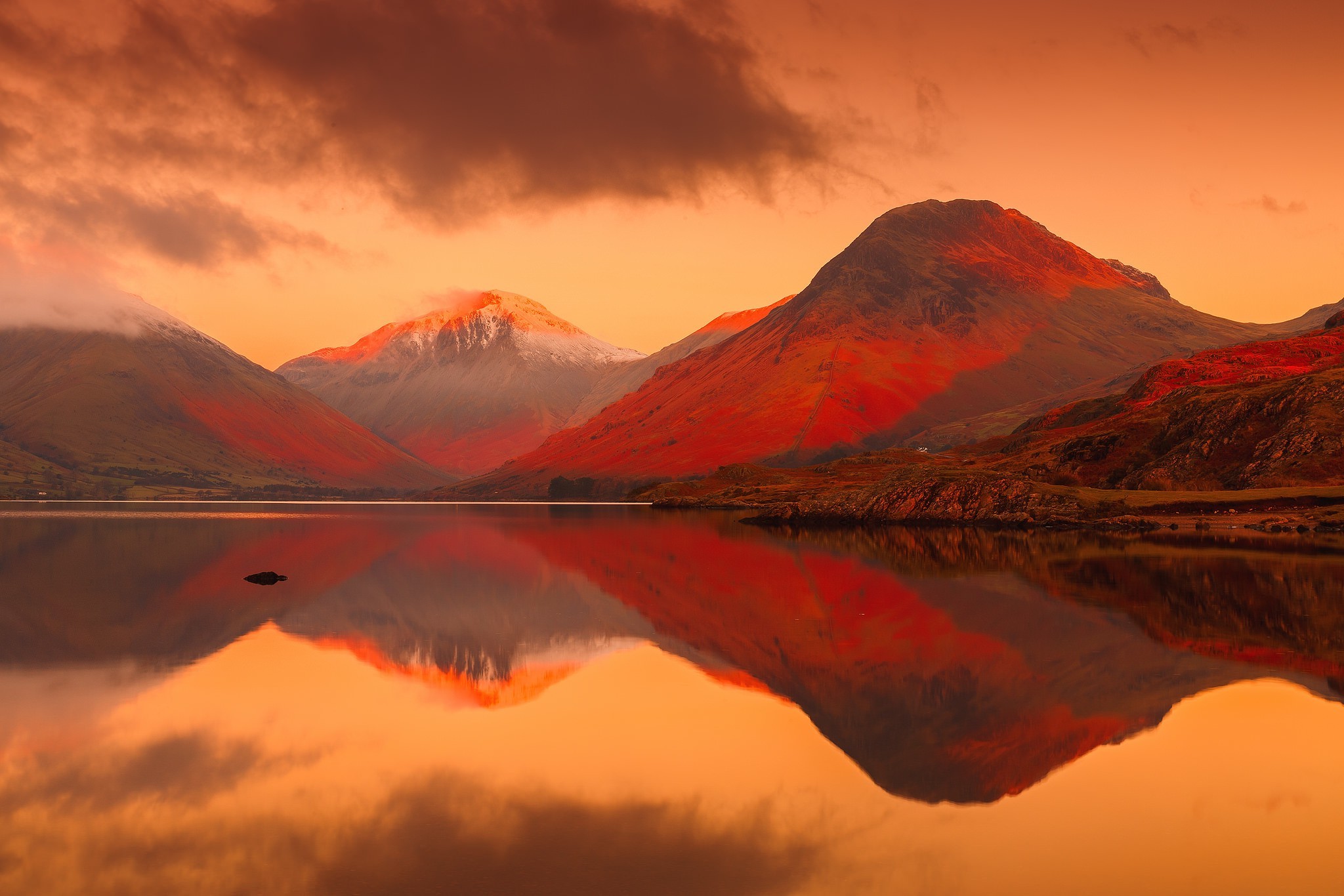 Sunset Reflection In Lake Wallpapers