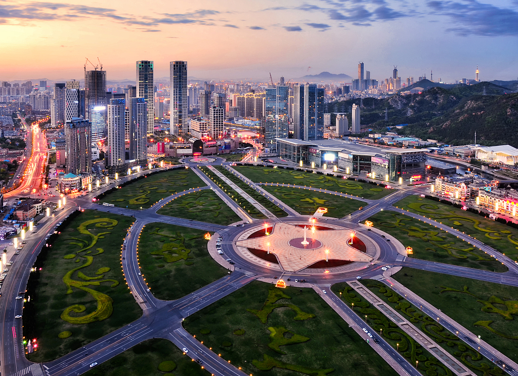 Sunset Xinghai Square Dalian Wallpapers