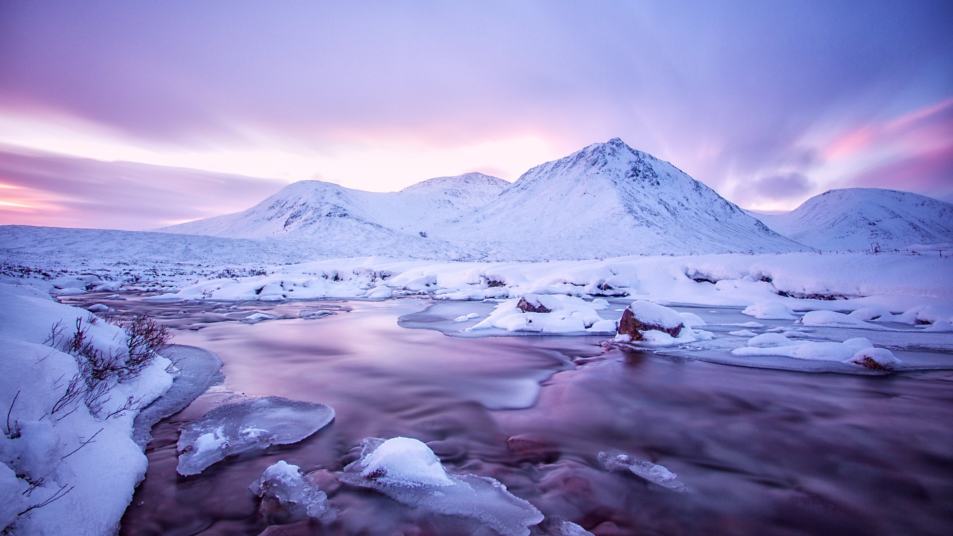 Surreal Mountain Landscape Lake 4K Wallpapers