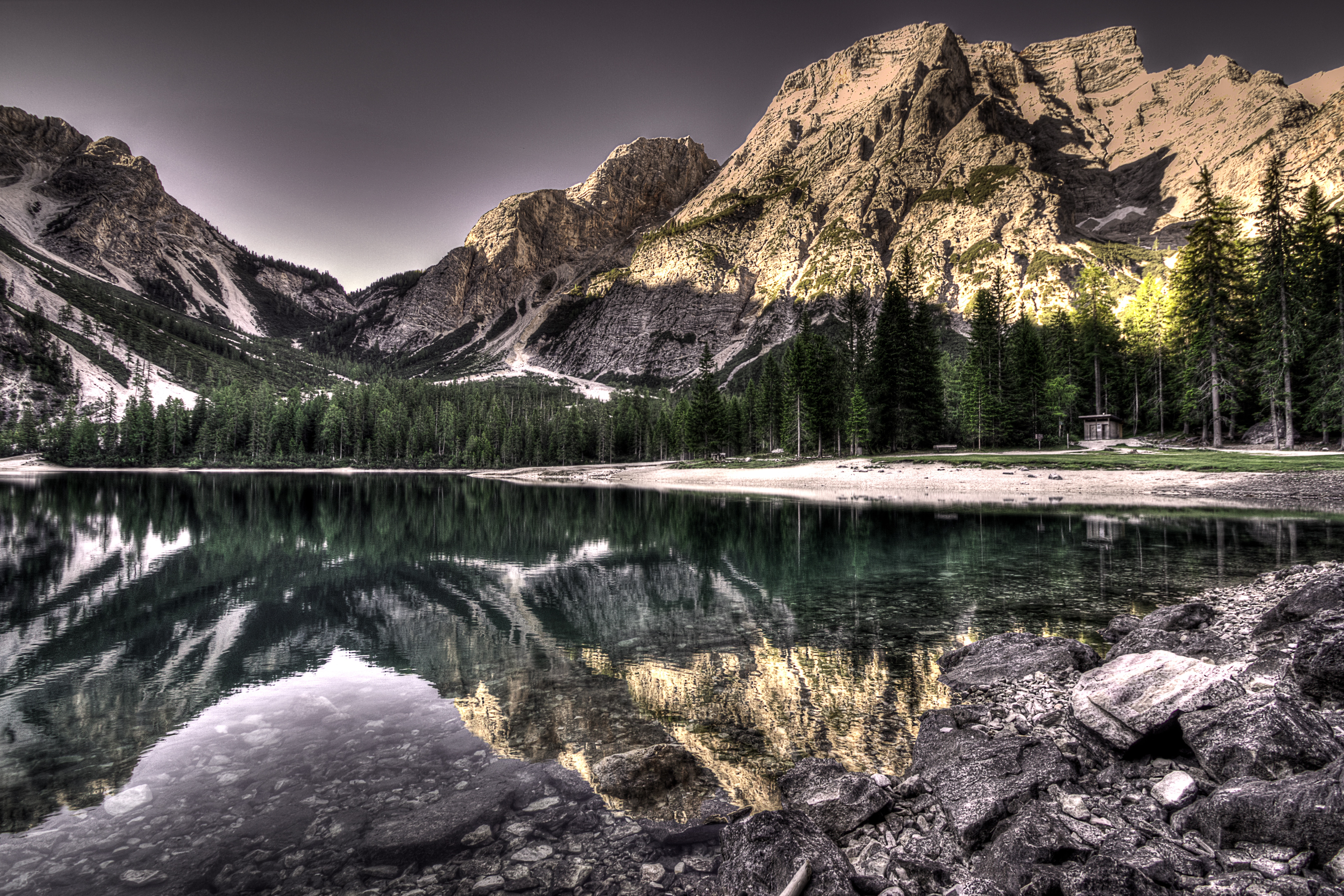 Surreal Mountain Landscape Lake 4K Wallpapers