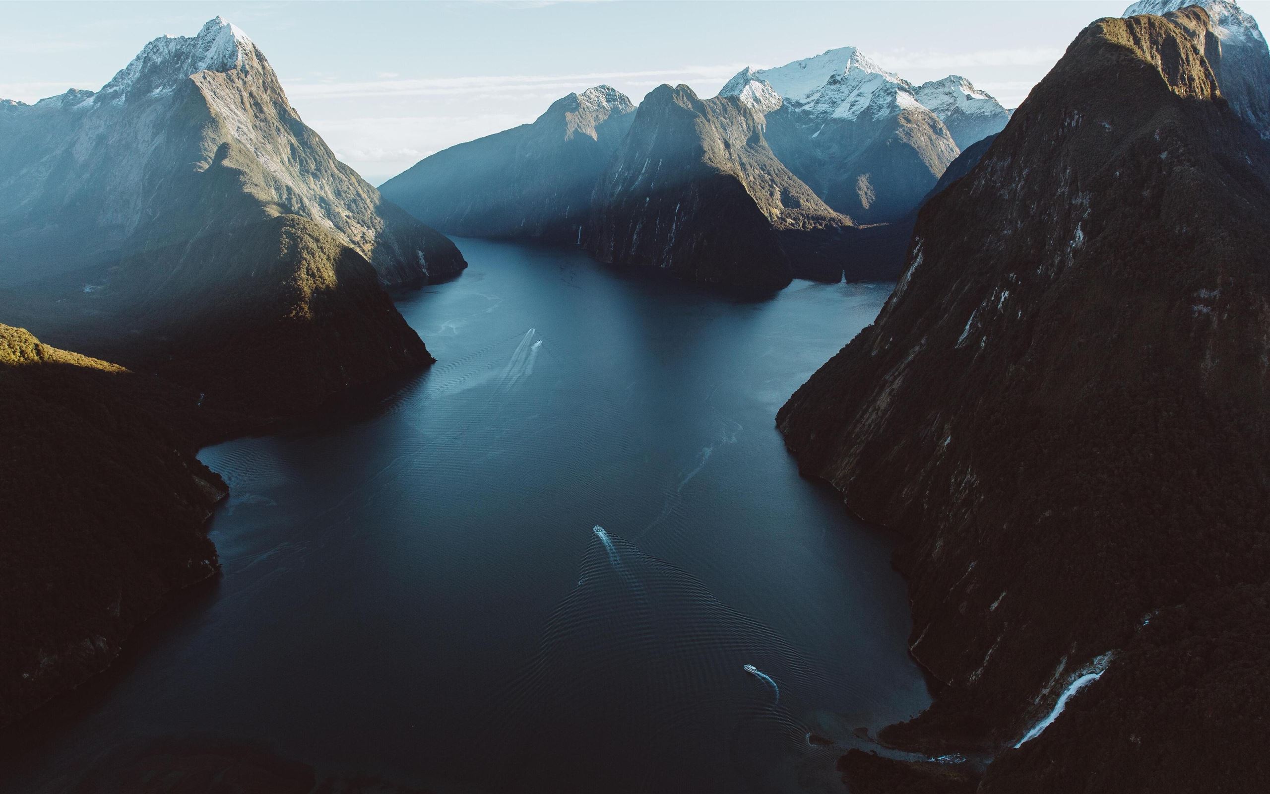 The Milky Pink Sea At Milford Sound 4K New Zealand Wallpapers