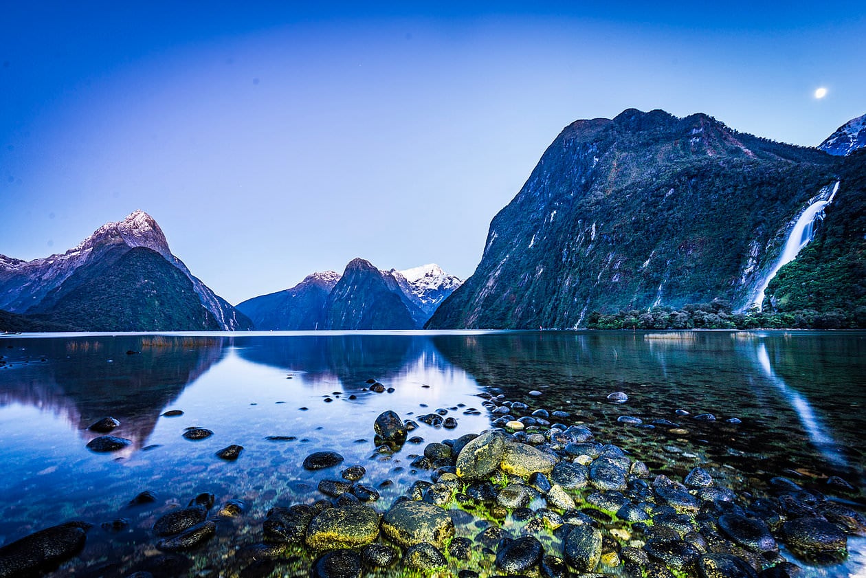 The Milky Pink Sea At Milford Sound 4K New Zealand Wallpapers