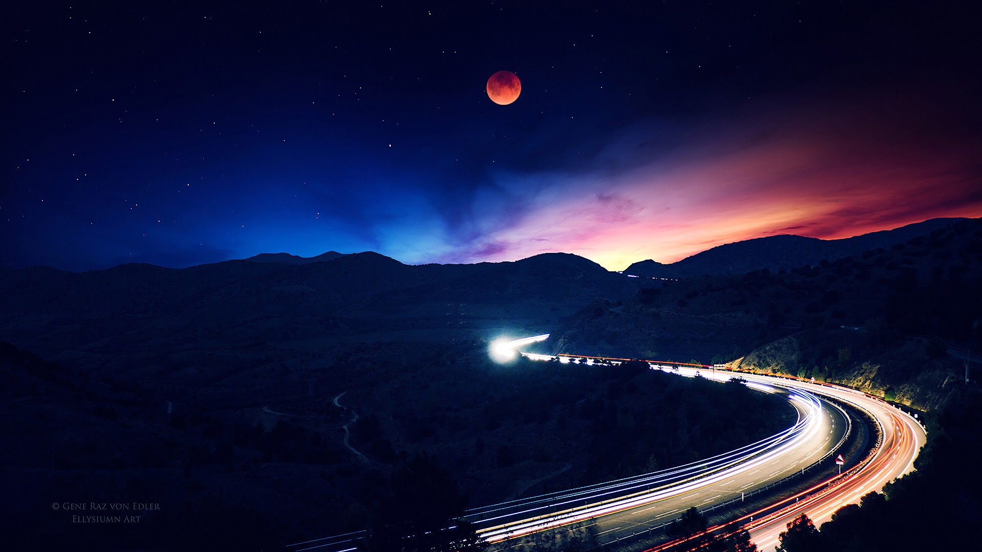 Time-Lapse Mountain Road 4K Photography Wallpapers