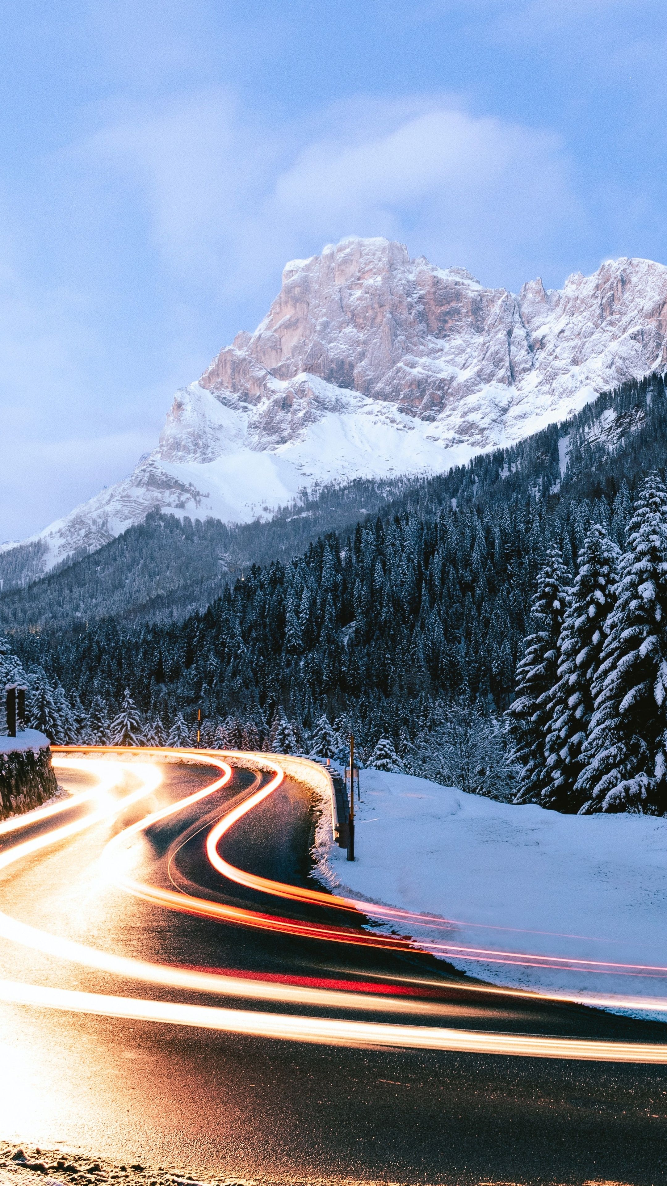 Time-Lapse Mountain Road 4K Photography Wallpapers