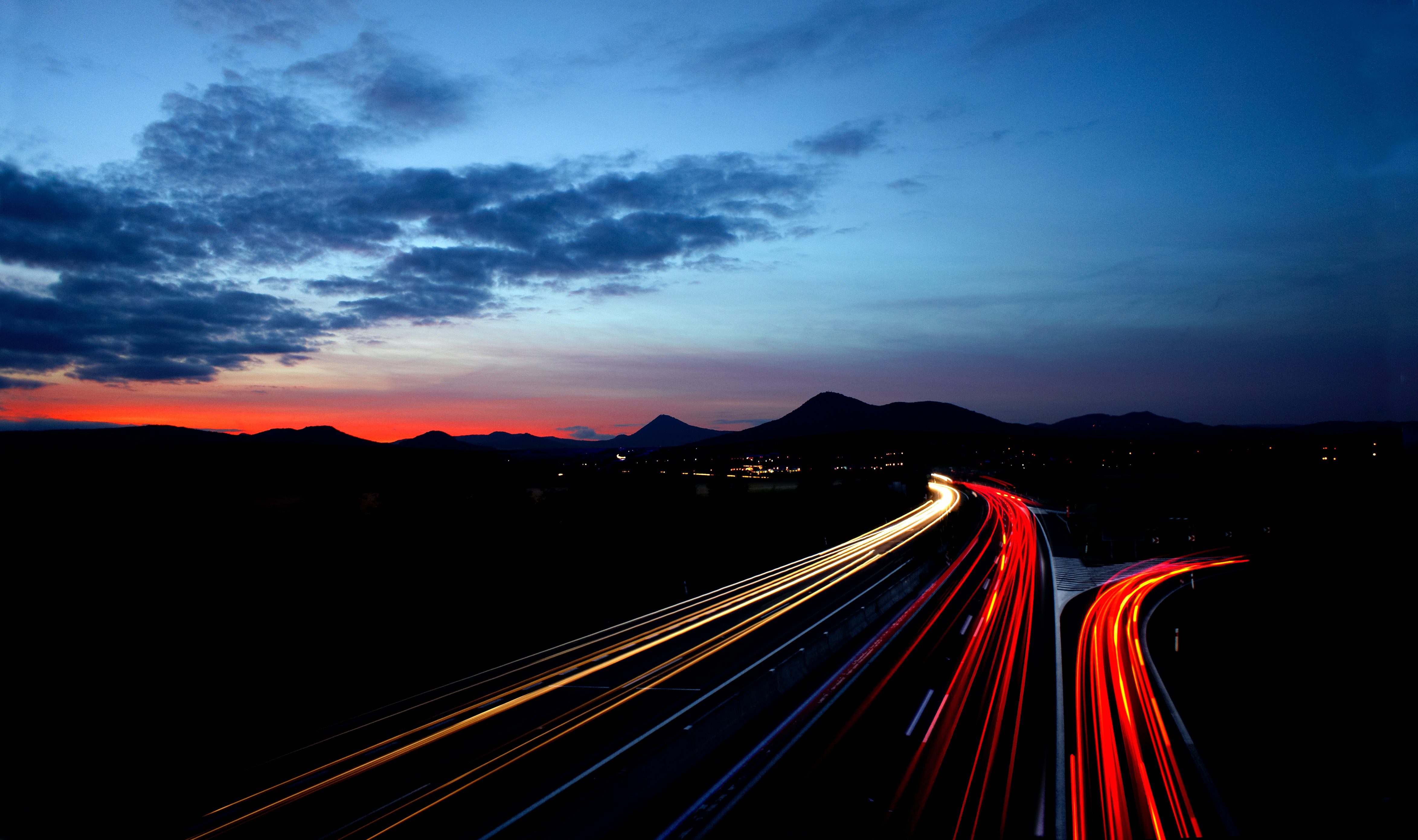 Time-Lapse Mountain Road 4K Photography Wallpapers