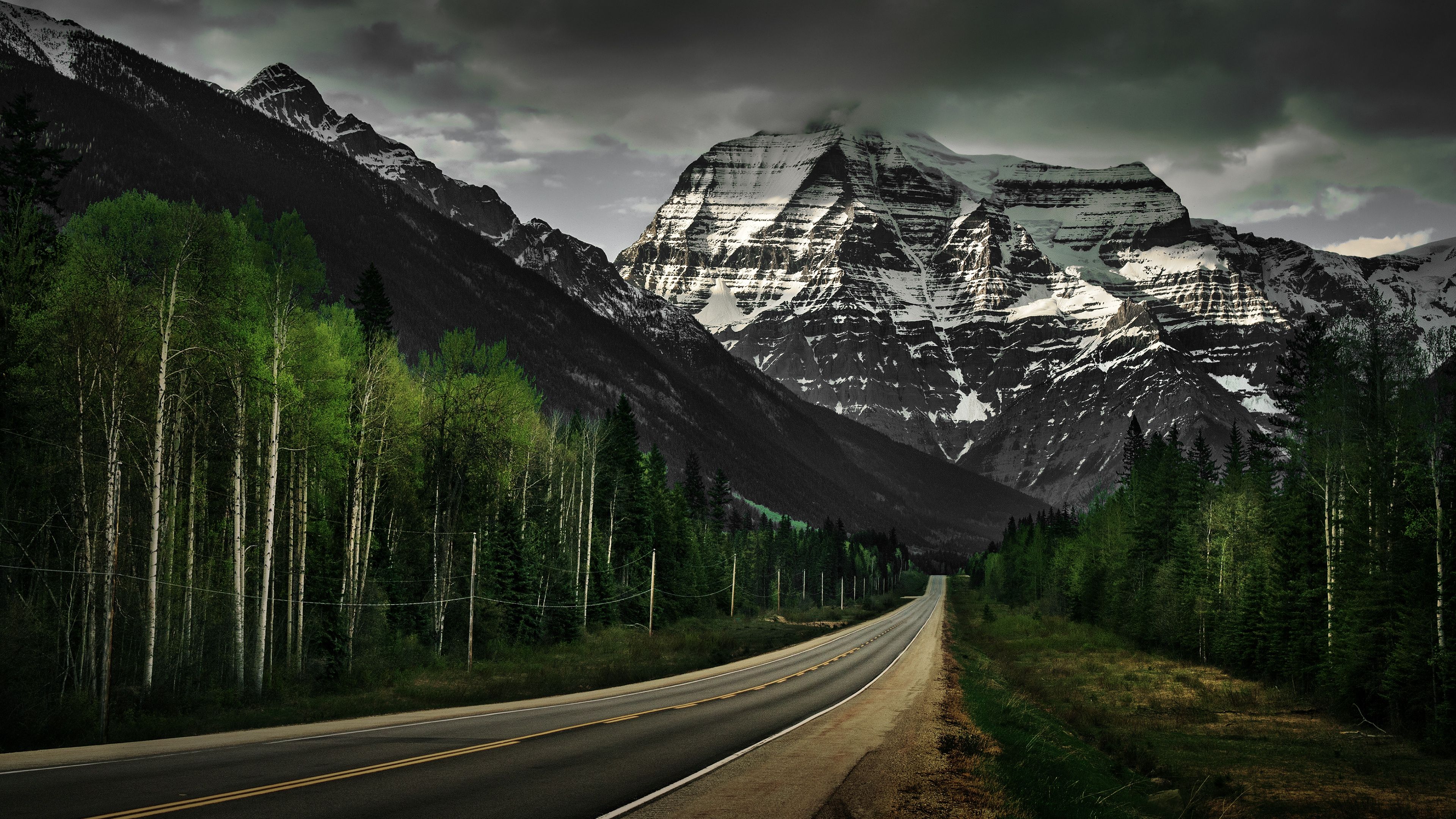 Time-Lapse Mountain Road 4K Photography Wallpapers