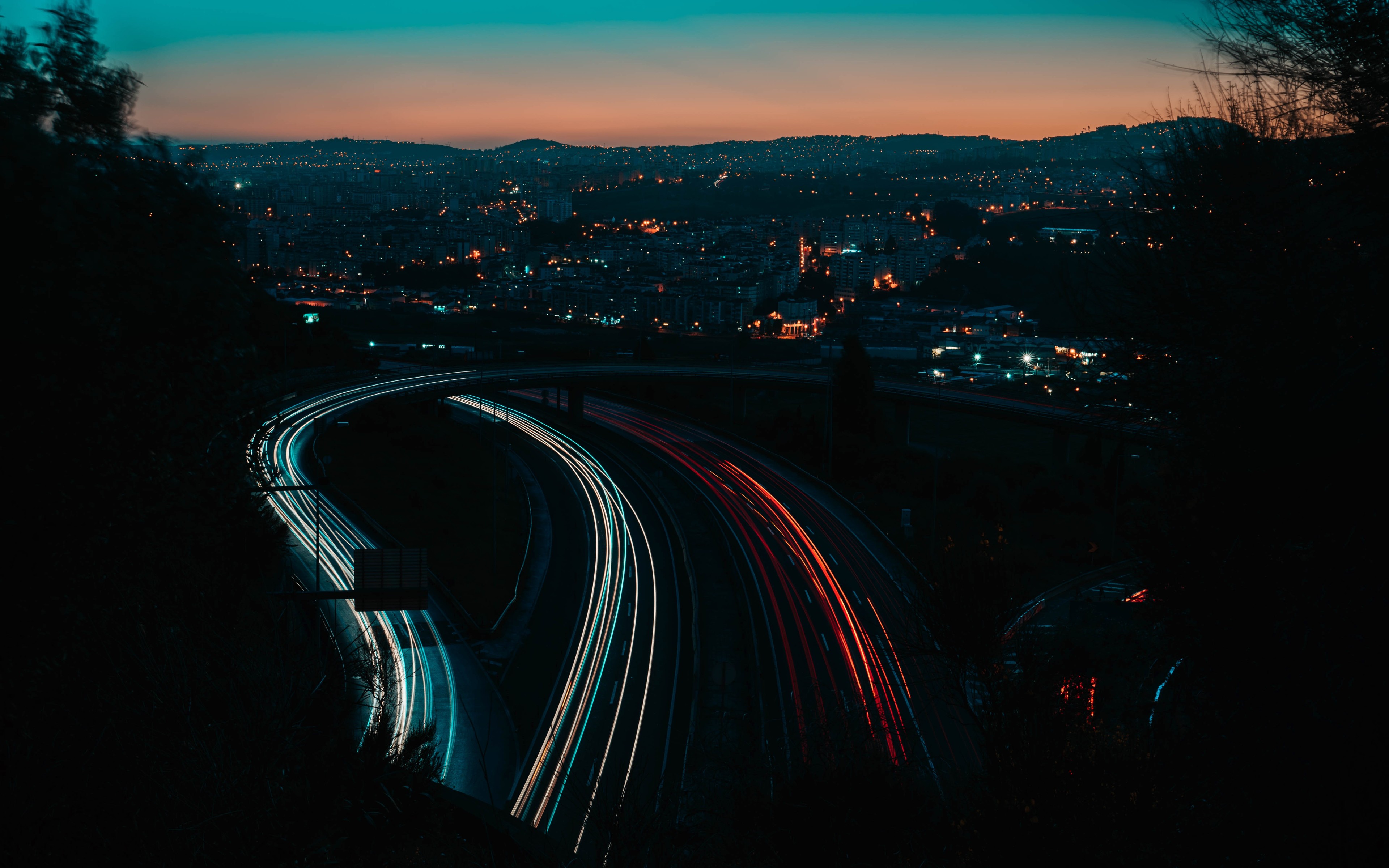 Time-Lapse Mountain Road 4K Photography Wallpapers