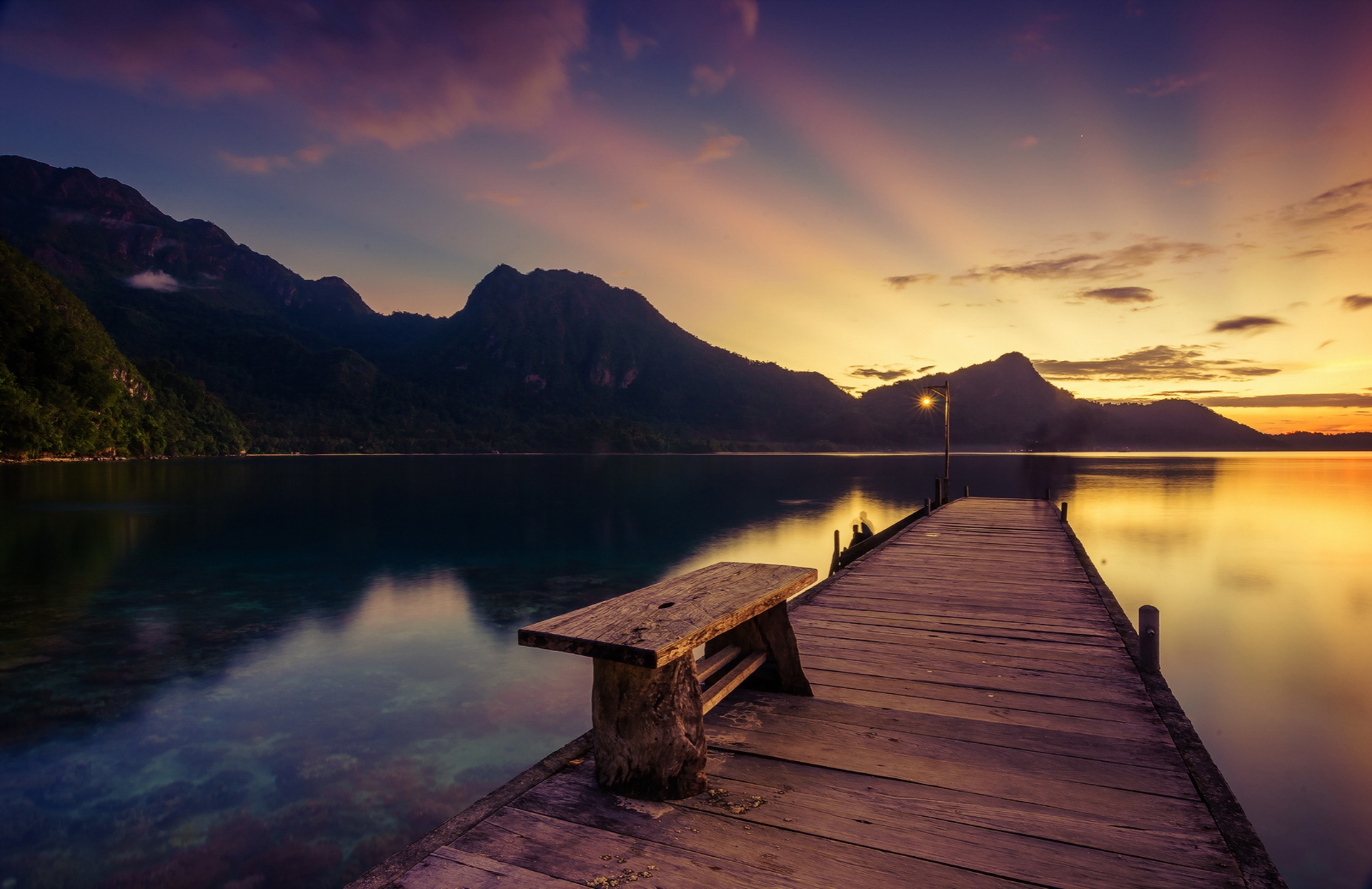 Twilight Mountain Lake Wallpapers