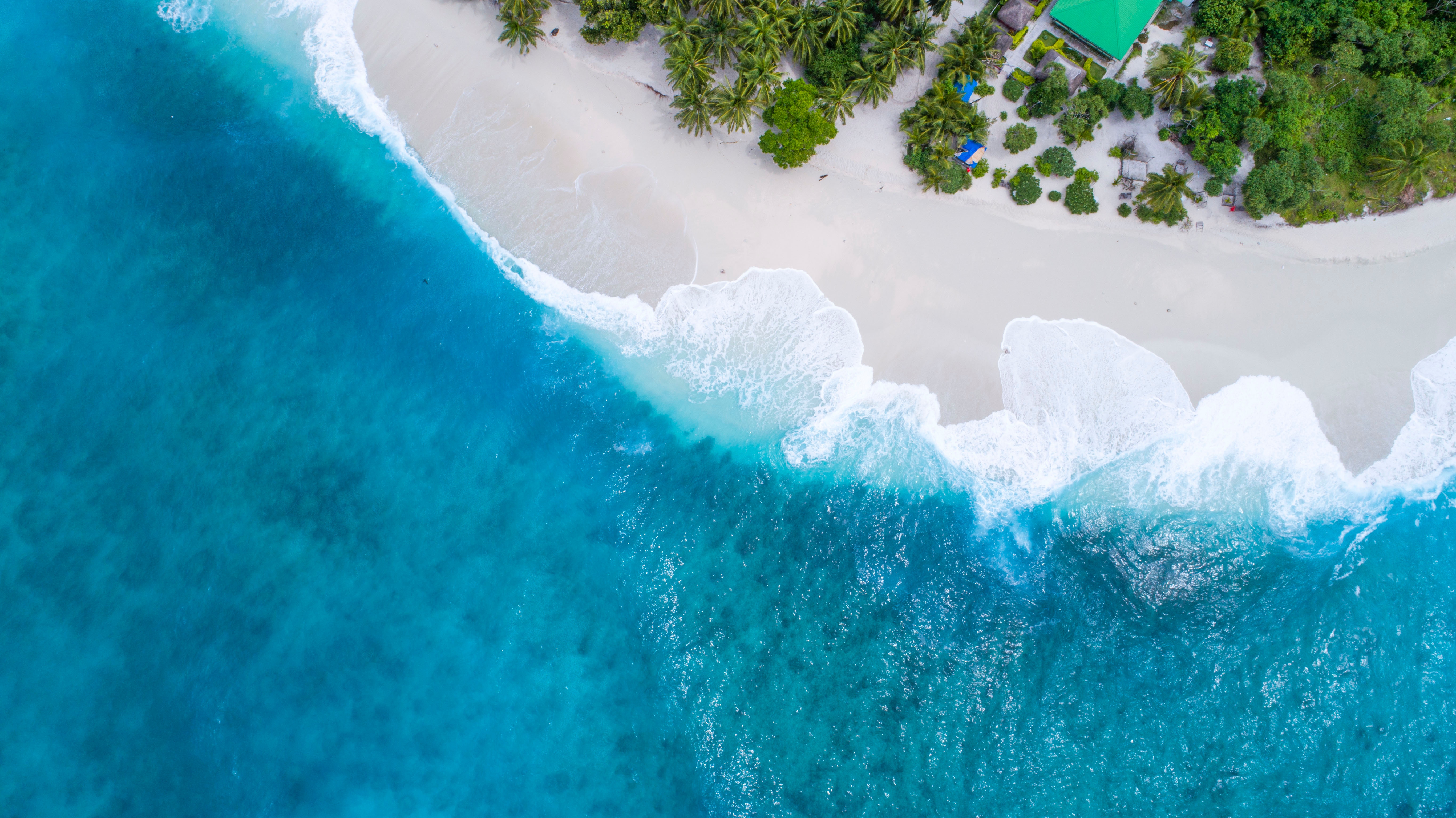 Warm Beach Aerial View Wallpapers