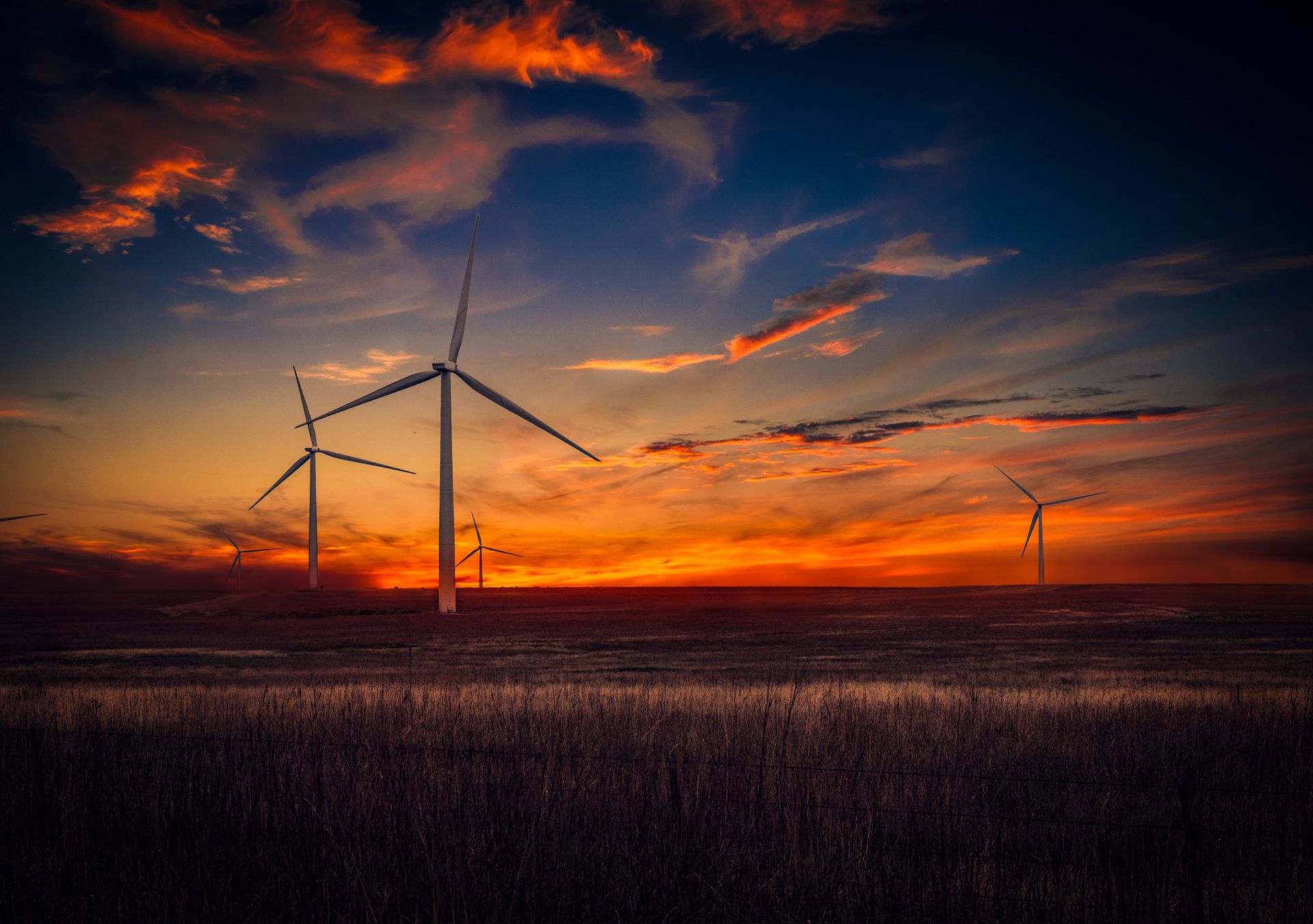 Wind Turbine And Sunrise Wallpapers