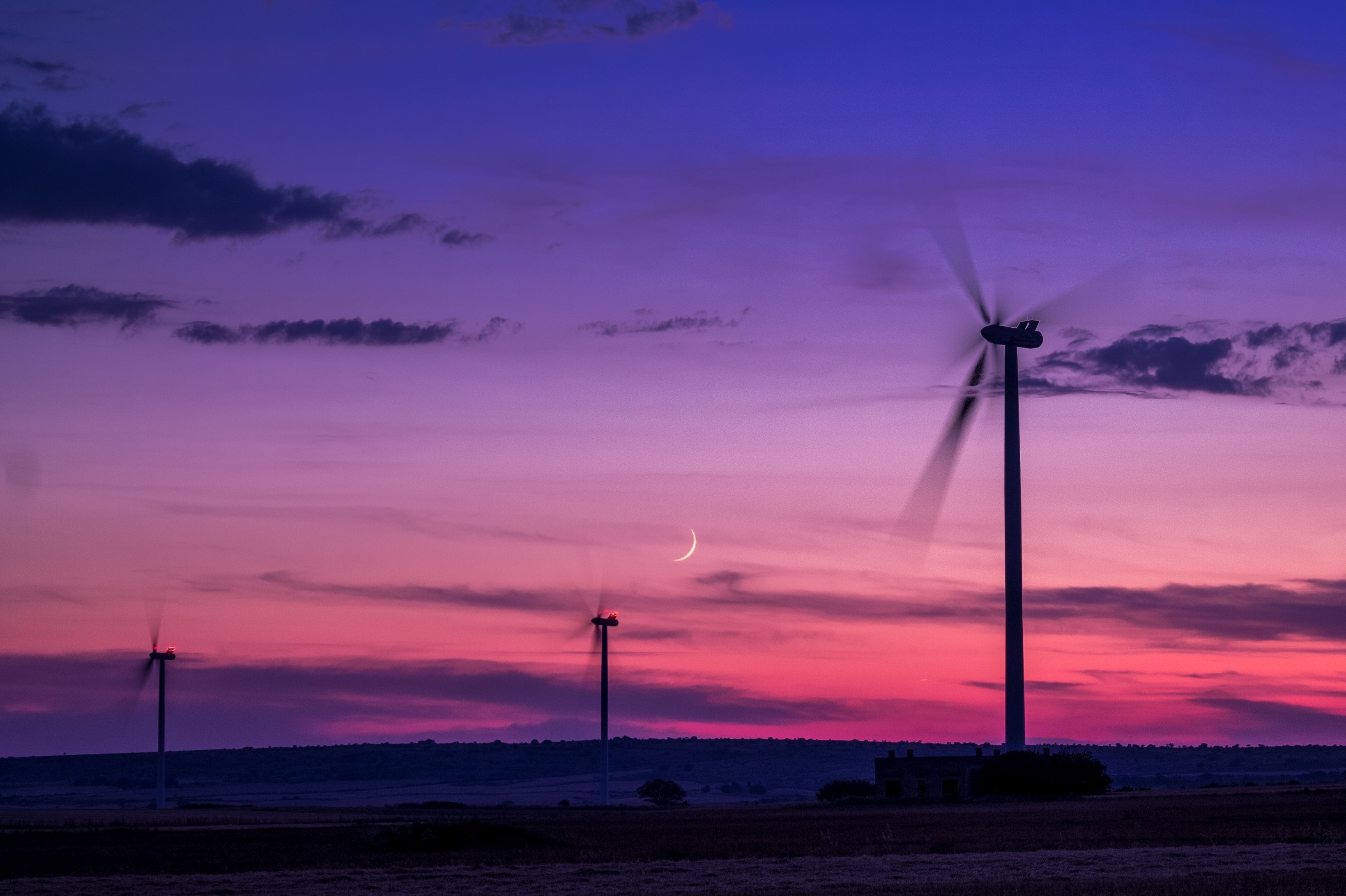 Wind Turbine And Sunrise Wallpapers