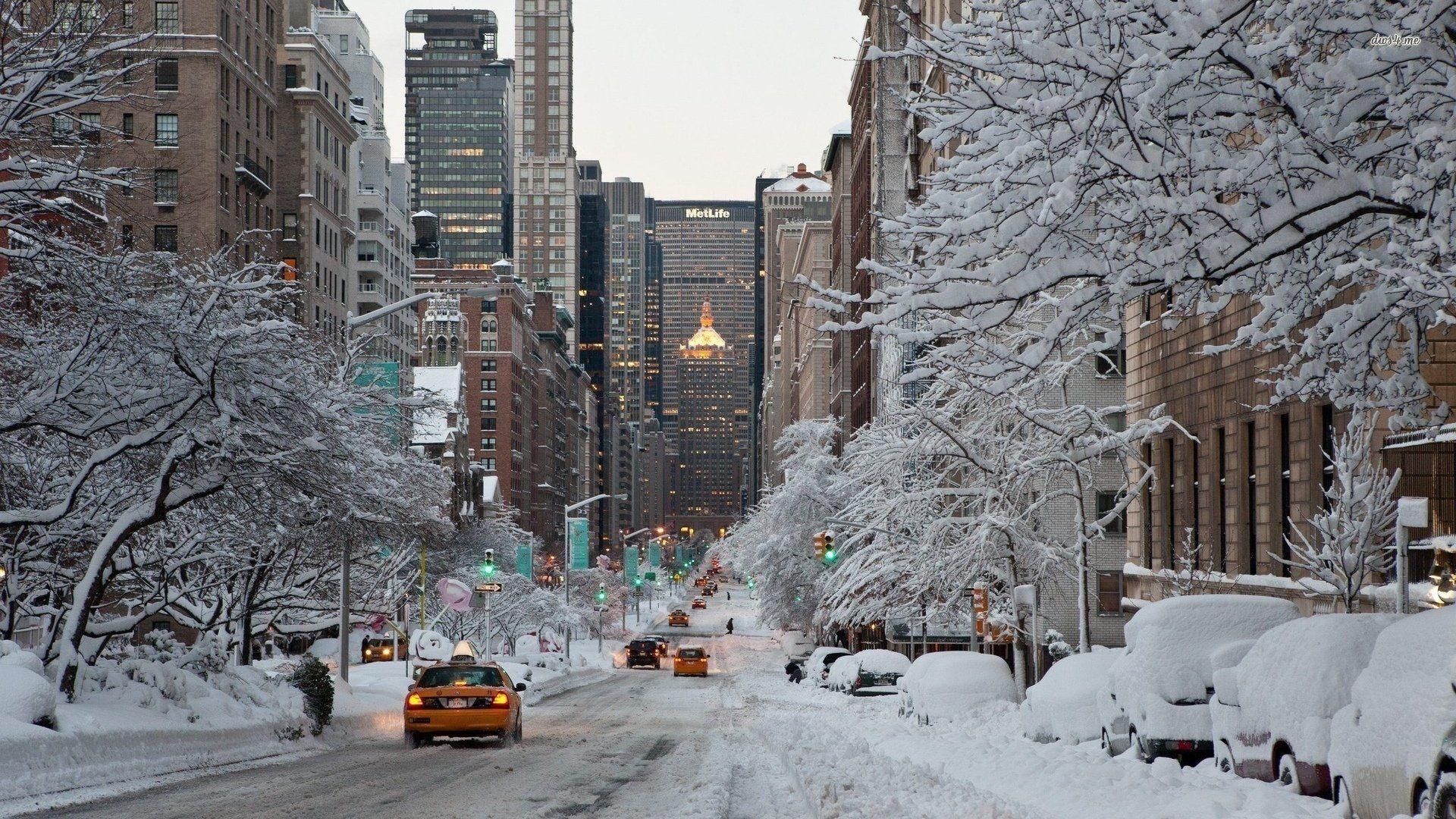 Winter City Background