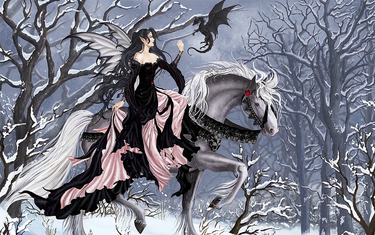 Winter Fairy Background