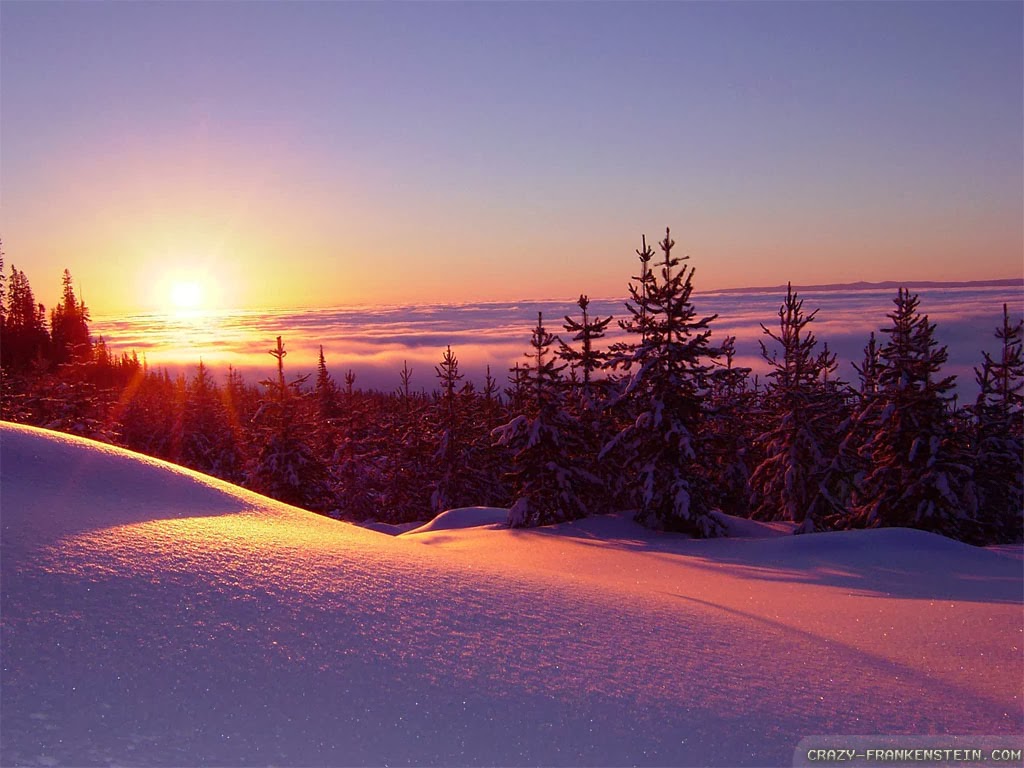 Winter Sunset Desktop Backgrounds