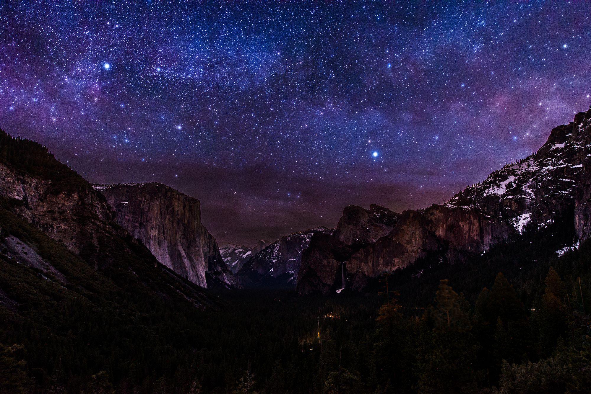 Yosemite National Park Star Trail Wallpapers