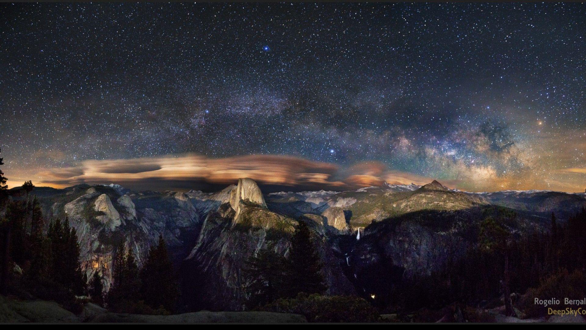 Yosemite National Park Star Trail Wallpapers