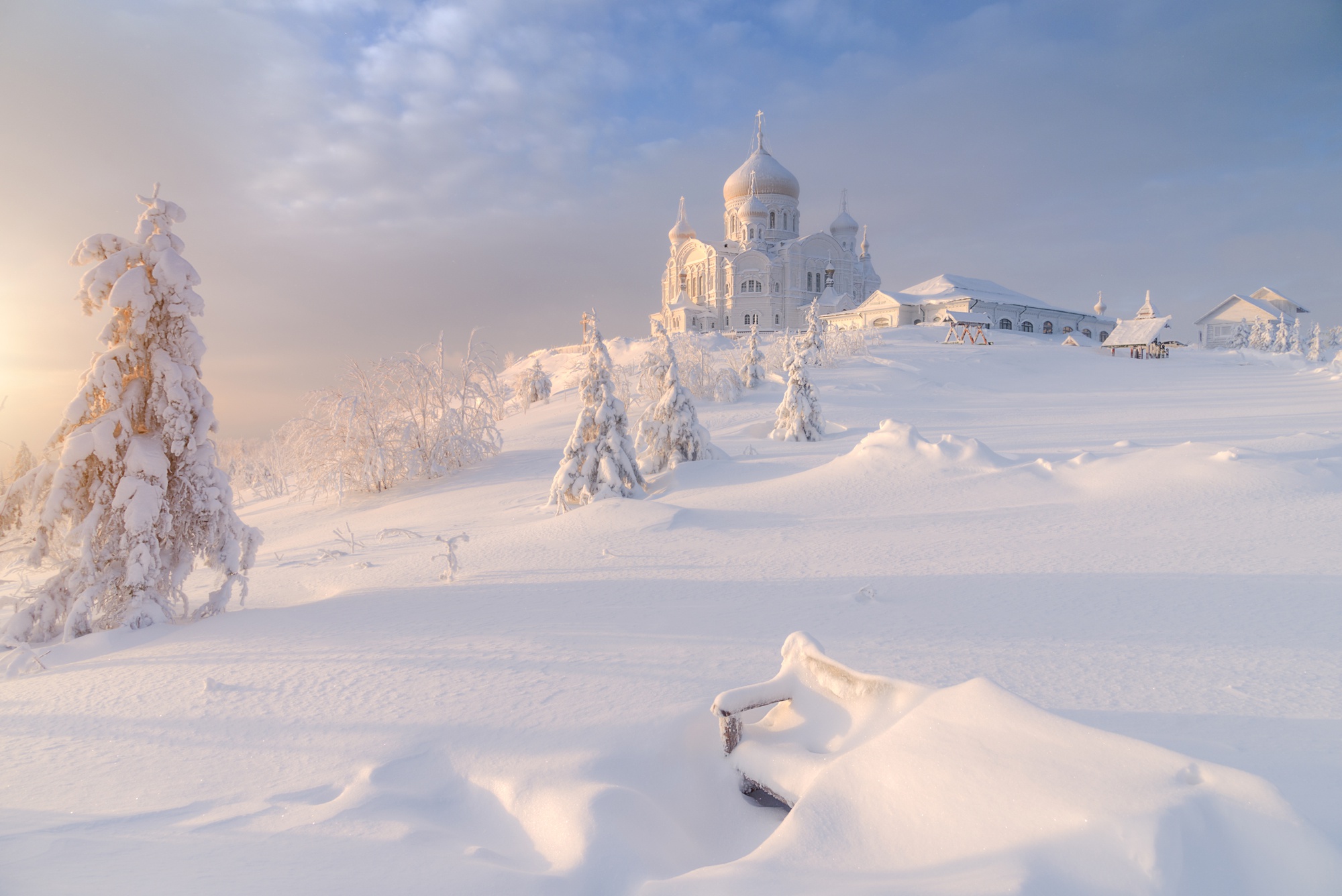 Dome Monastery Russia Temple In Winter Wallpapers