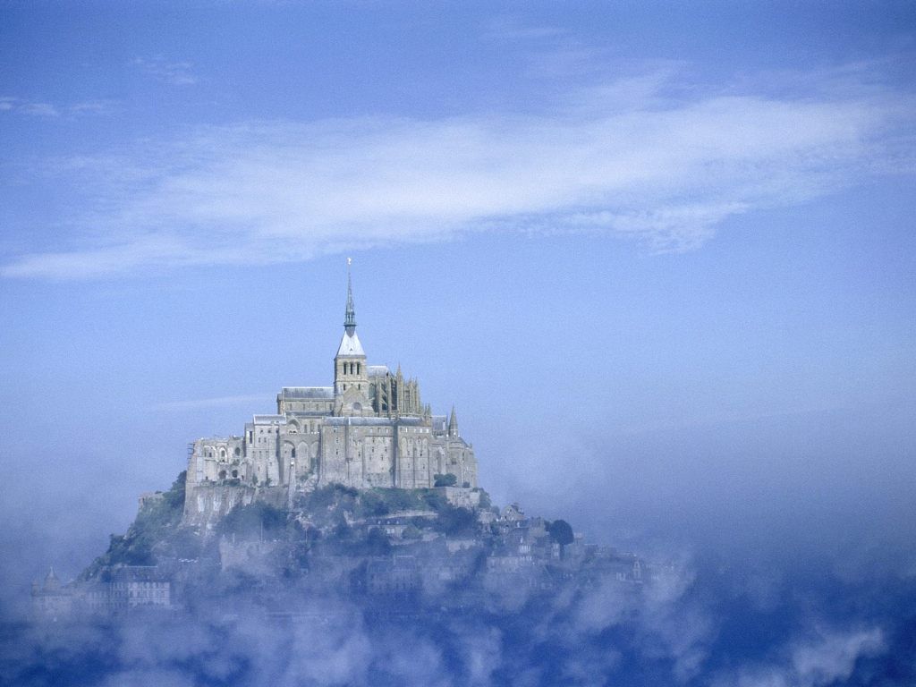 France Landscape Mont Saint-Michel Snow Wallpapers