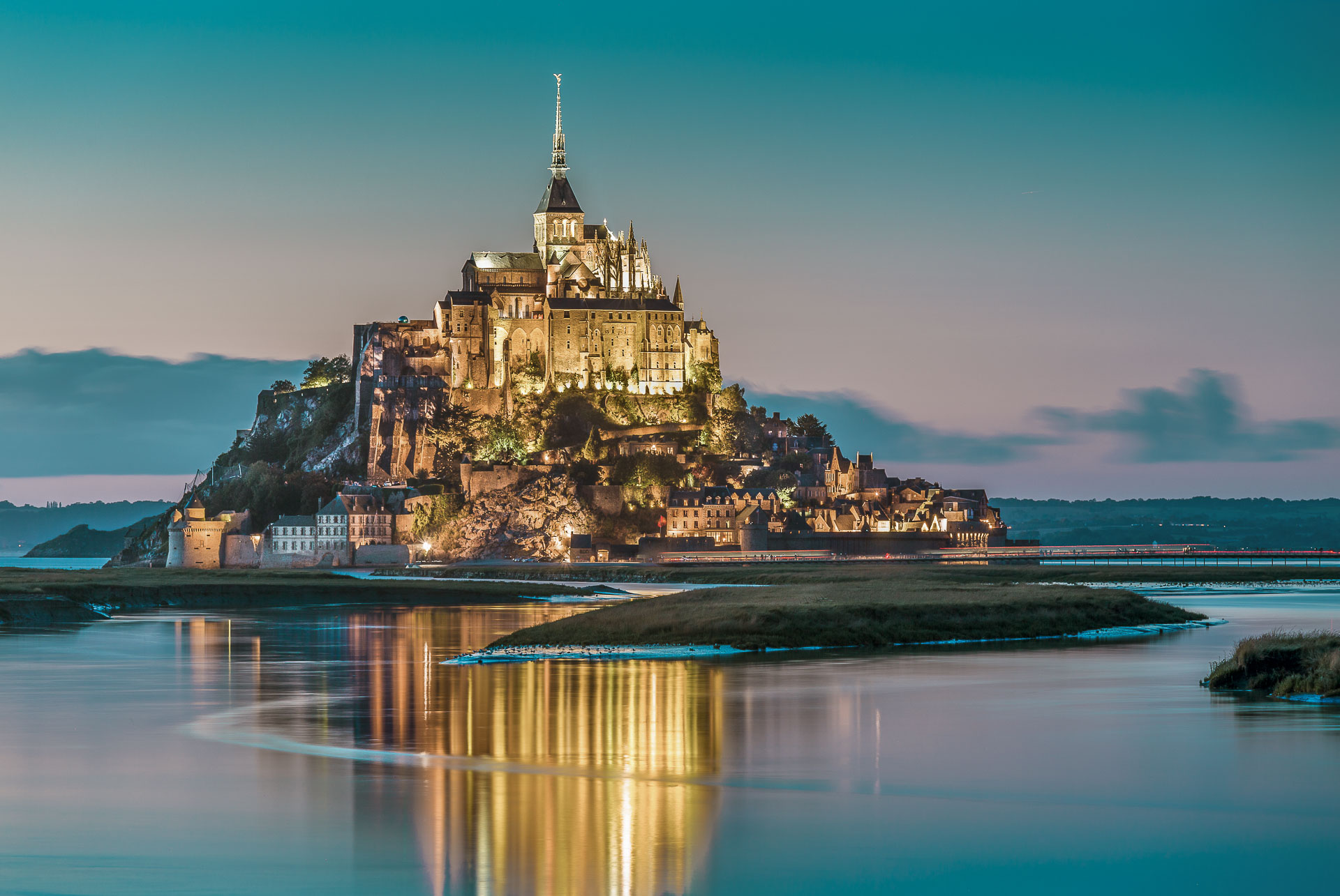 France Landscape Mont Saint-Michel Snow Wallpapers