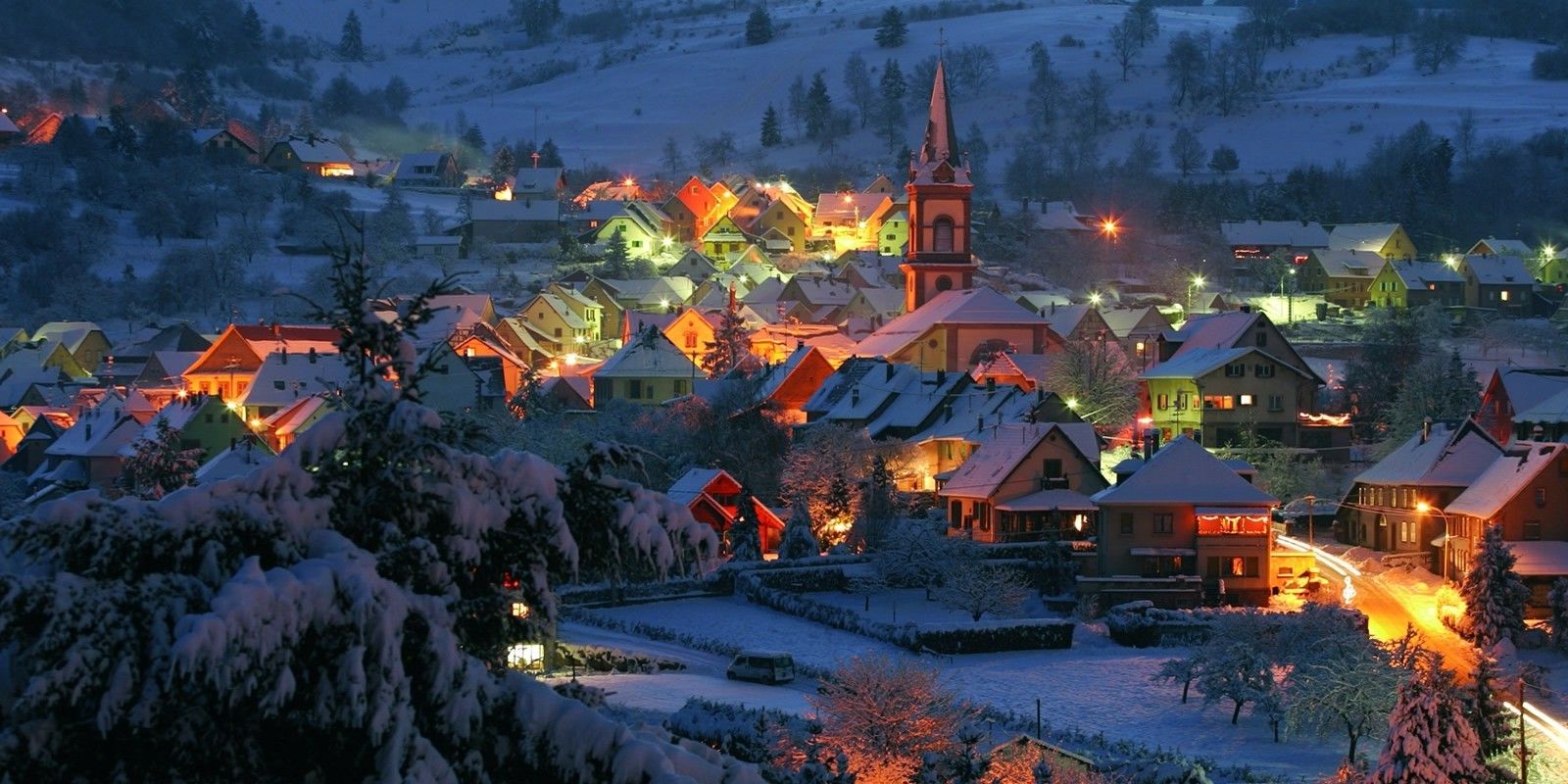 France Landscape Mont Saint-Michel Snow Wallpapers