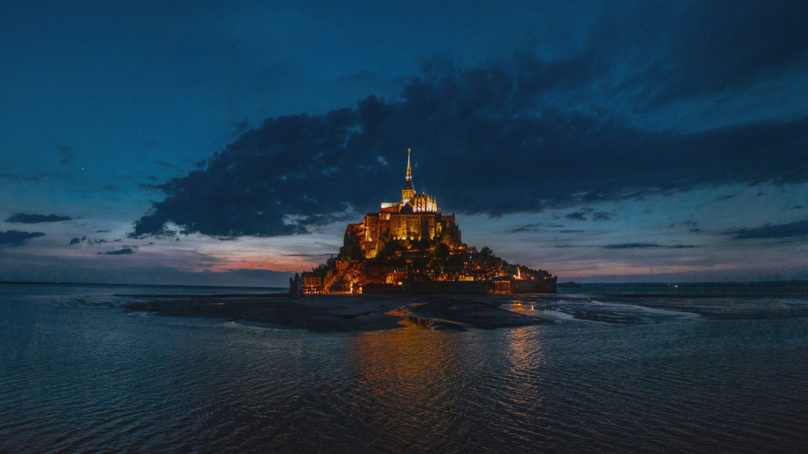 France Landscape Mont Saint-Michel Snow Wallpapers