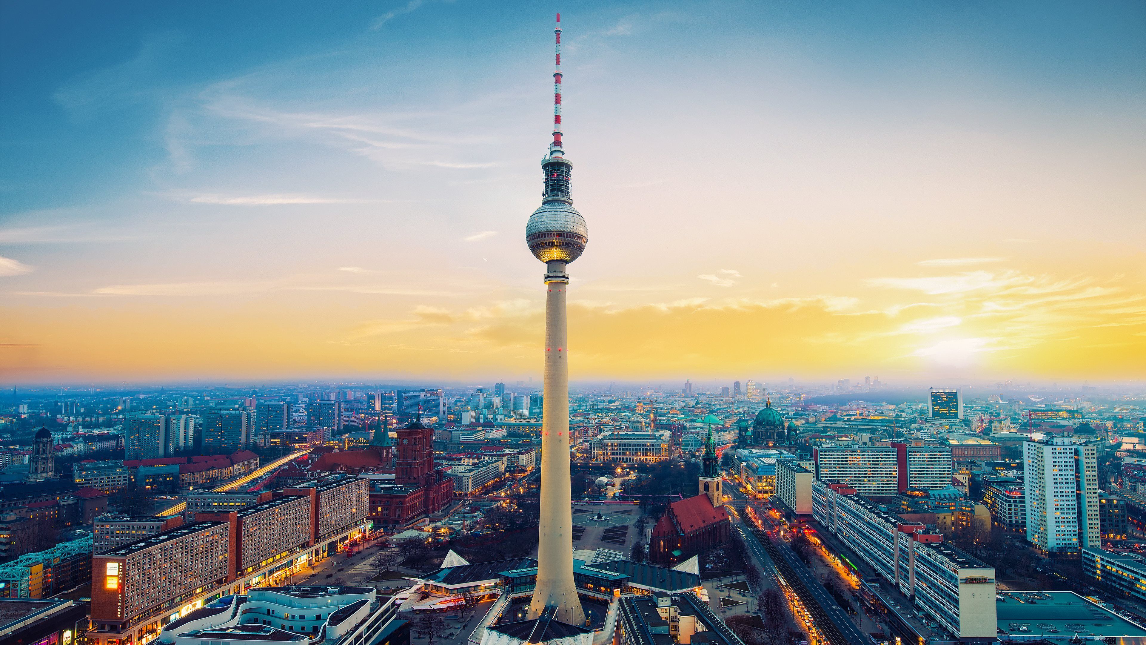 Germany Cityscape At Sunset Wallpapers