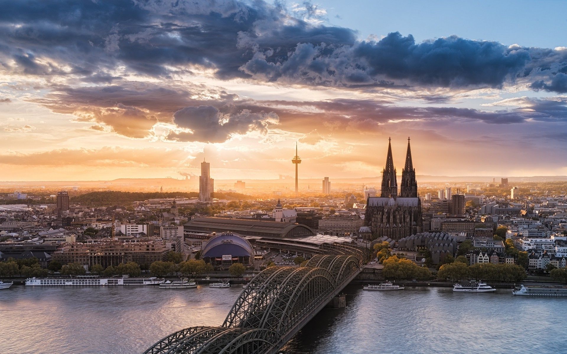 Germany Cityscape At Sunset Wallpapers