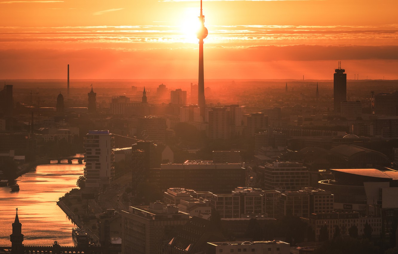 Germany Cityscape At Sunset Wallpapers