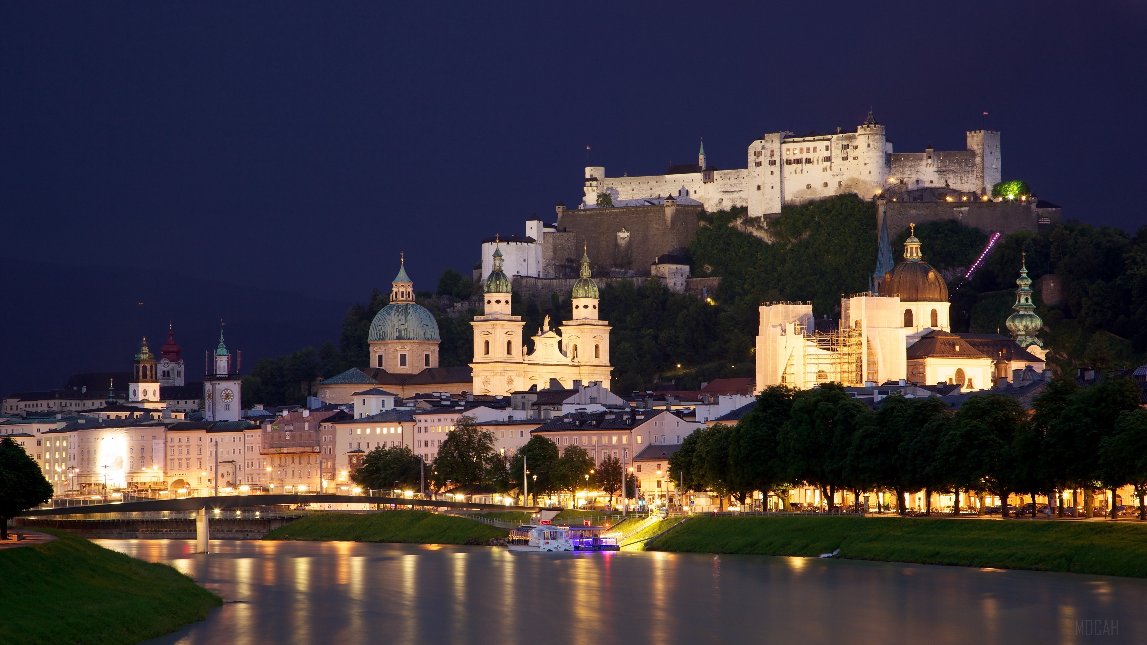 Hohensalzburg Church  At Night Wallpapers