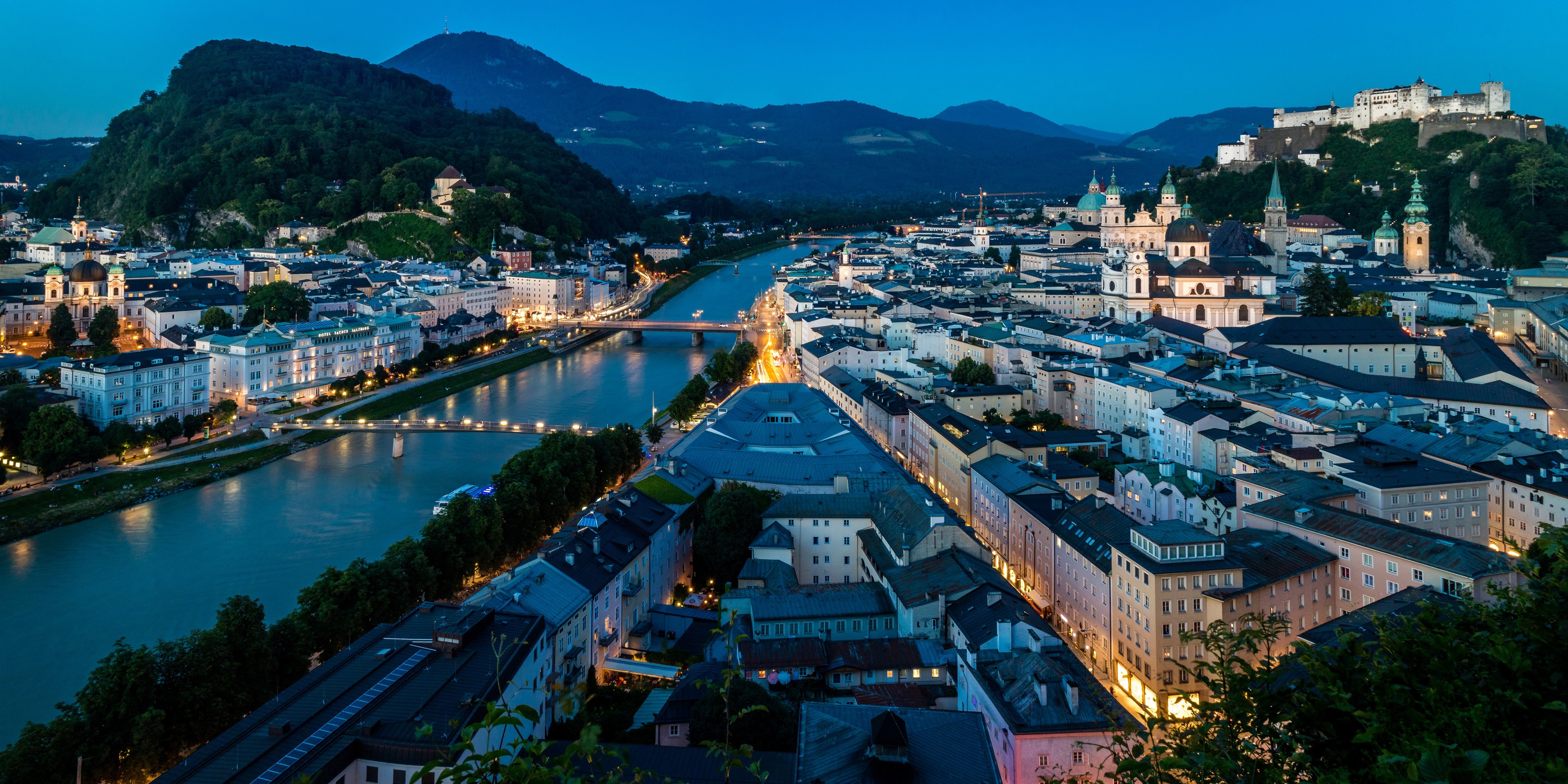 Hohensalzburg Church  At Night Wallpapers