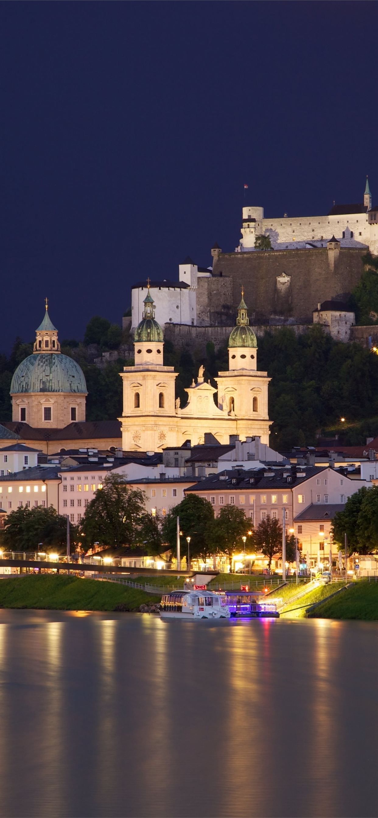 Hohensalzburg Church  At Night Wallpapers