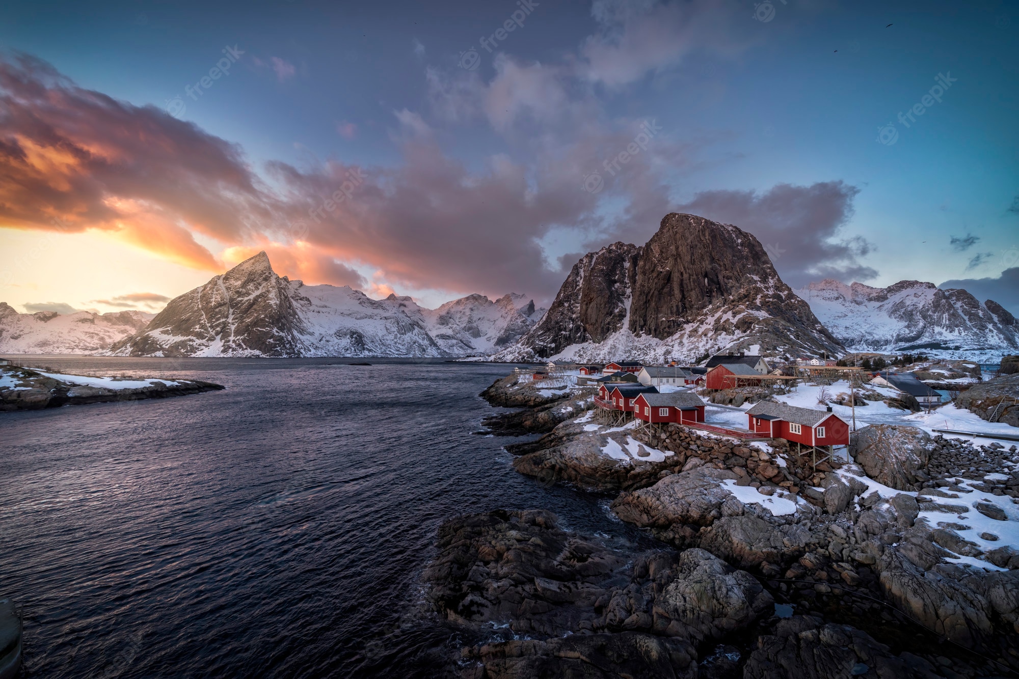 Lofoten Sunrise Near Sea Mountains Norway Island Wallpapers