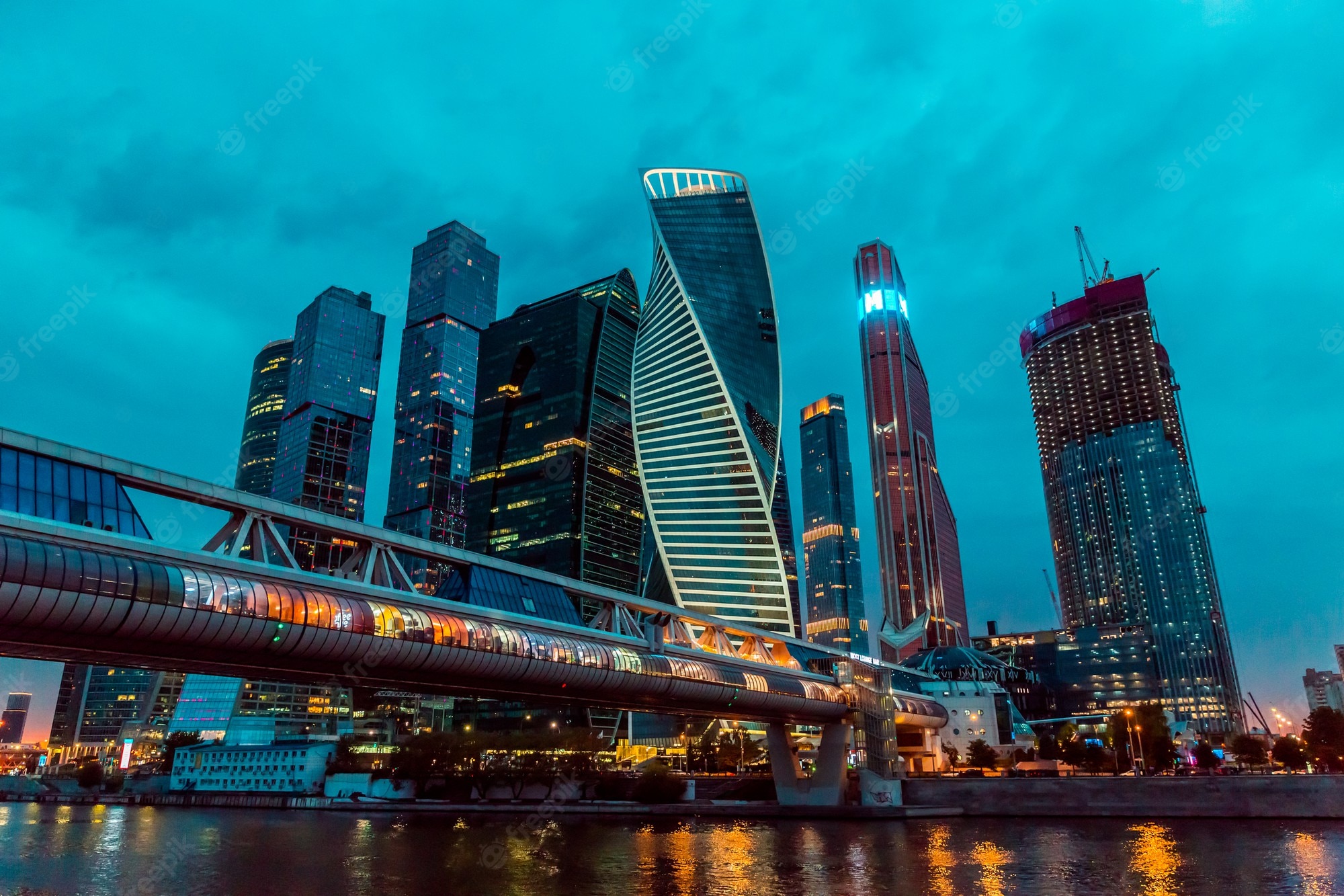 Moscow City At Night Wallpapers