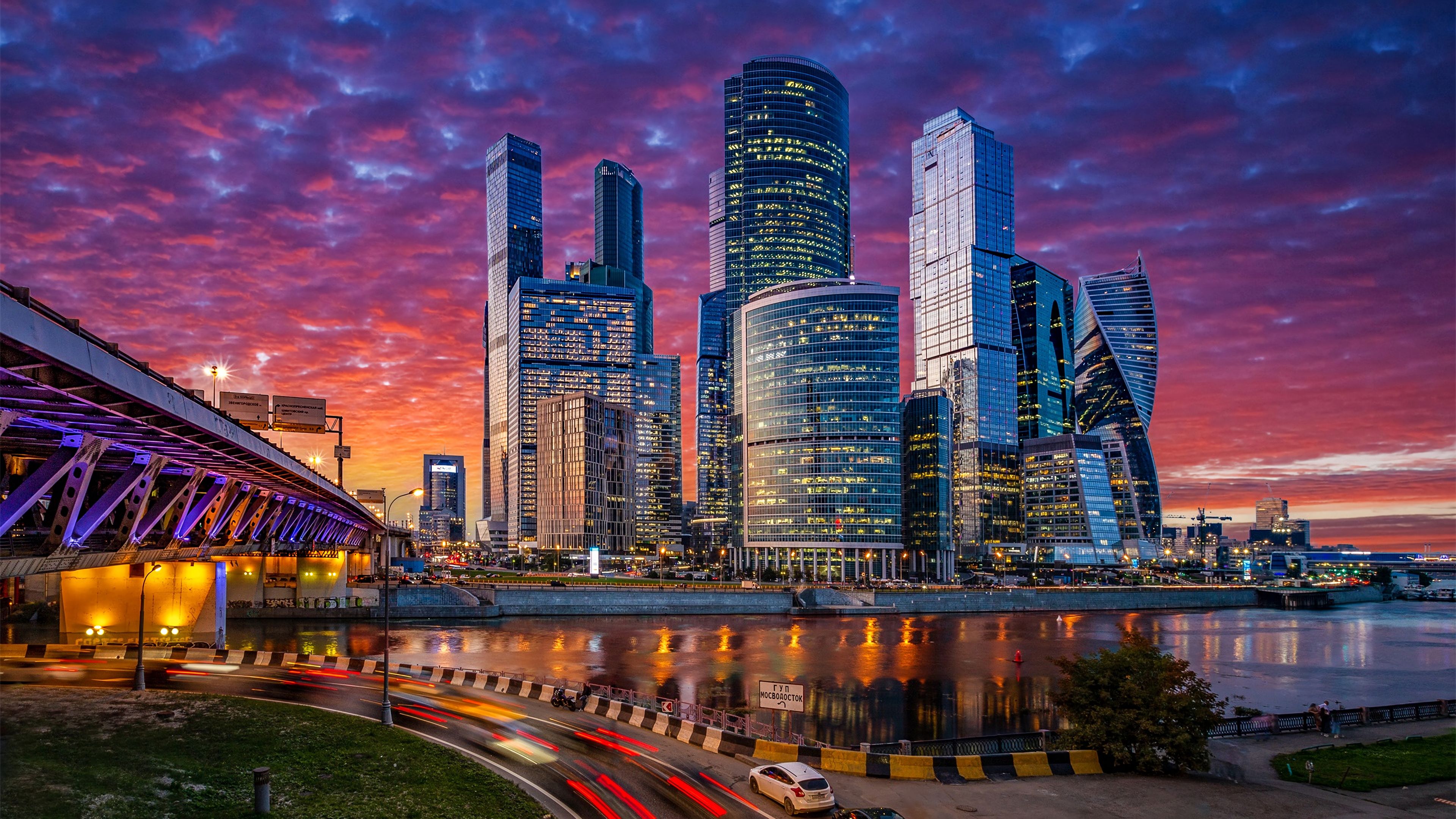 Moscow Russia Skyscrapers Wallpapers