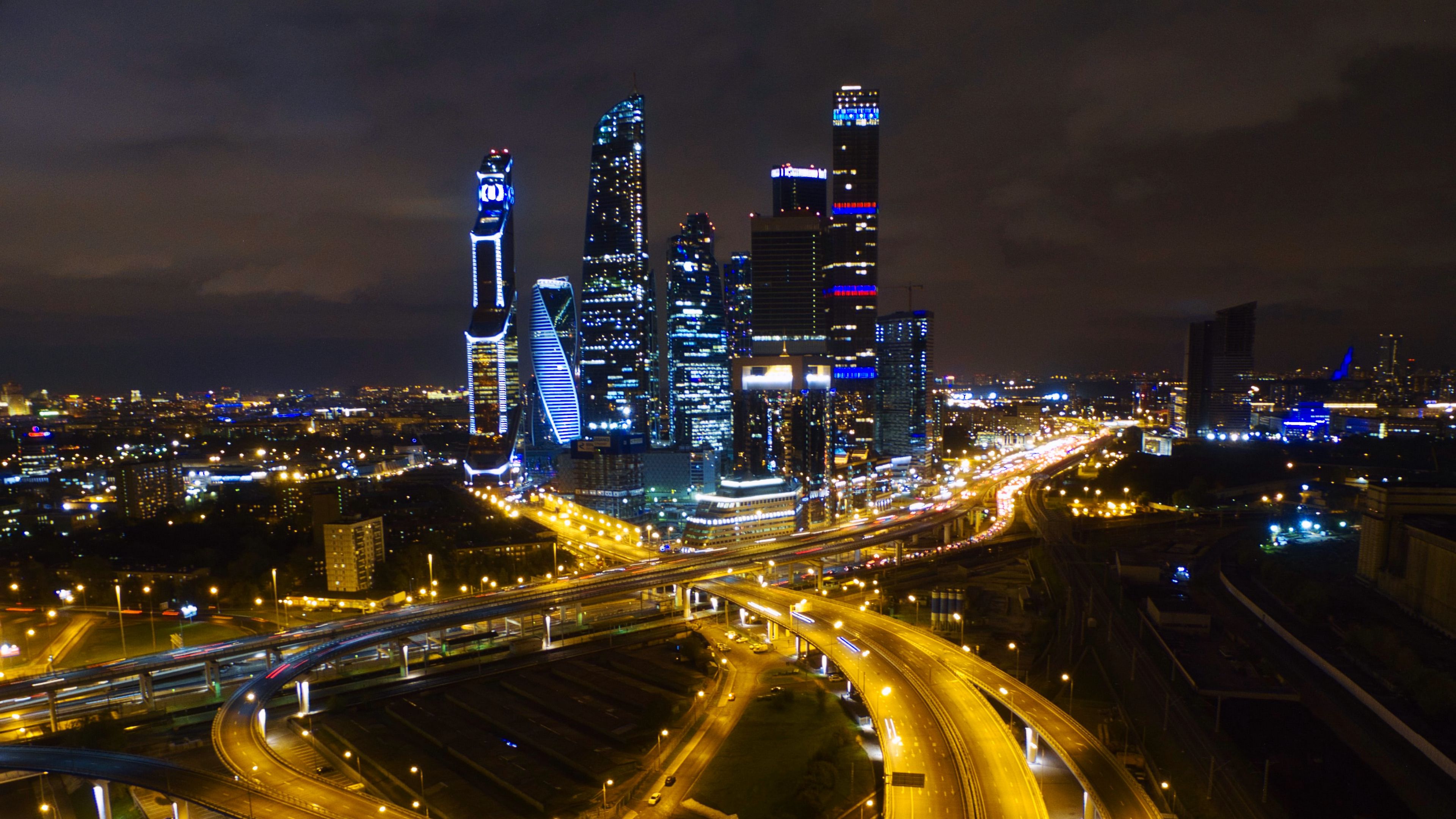 Moscow Russia Skyscrapers Wallpapers