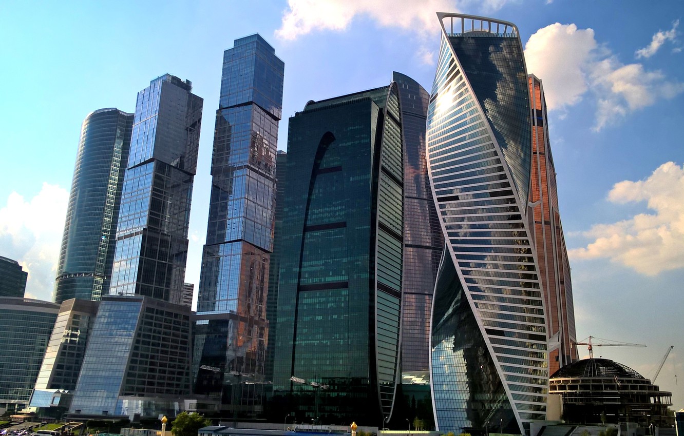 Moscow Russia Skyscrapers Wallpapers